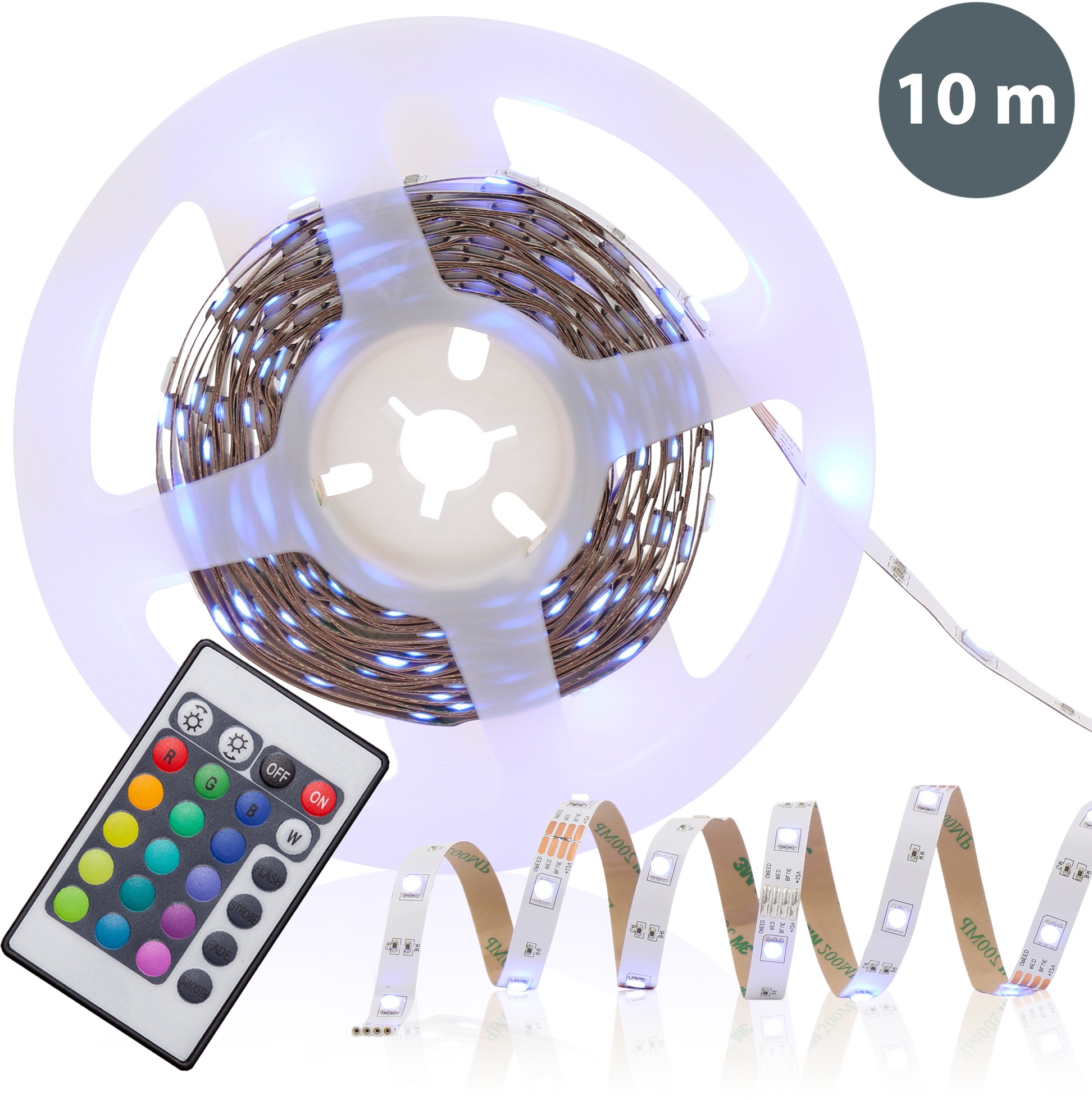 B.K.Licht LED-Streifen »Lucilla« LED Band, RGB, Fernbedienung, selbstklebend, Farbwechsel, kürzbar
