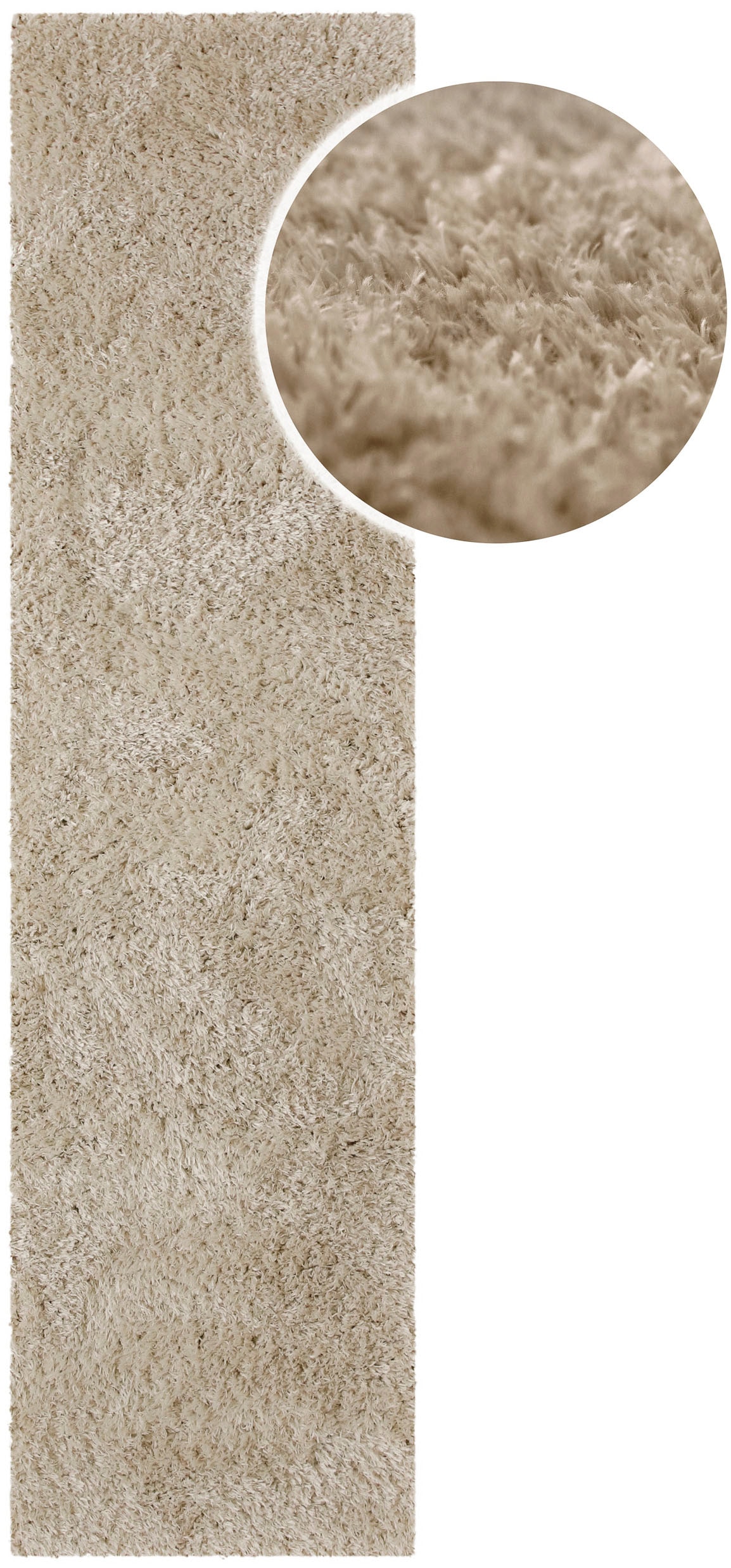 OTTO home Hochflor-Teppich »Josetta , auch als Läufer erhältlich« rechteckig 50 mm Höhe Langflor, Shaggy, dichter weicher Hochflor, uni farben, Wohnzimmer