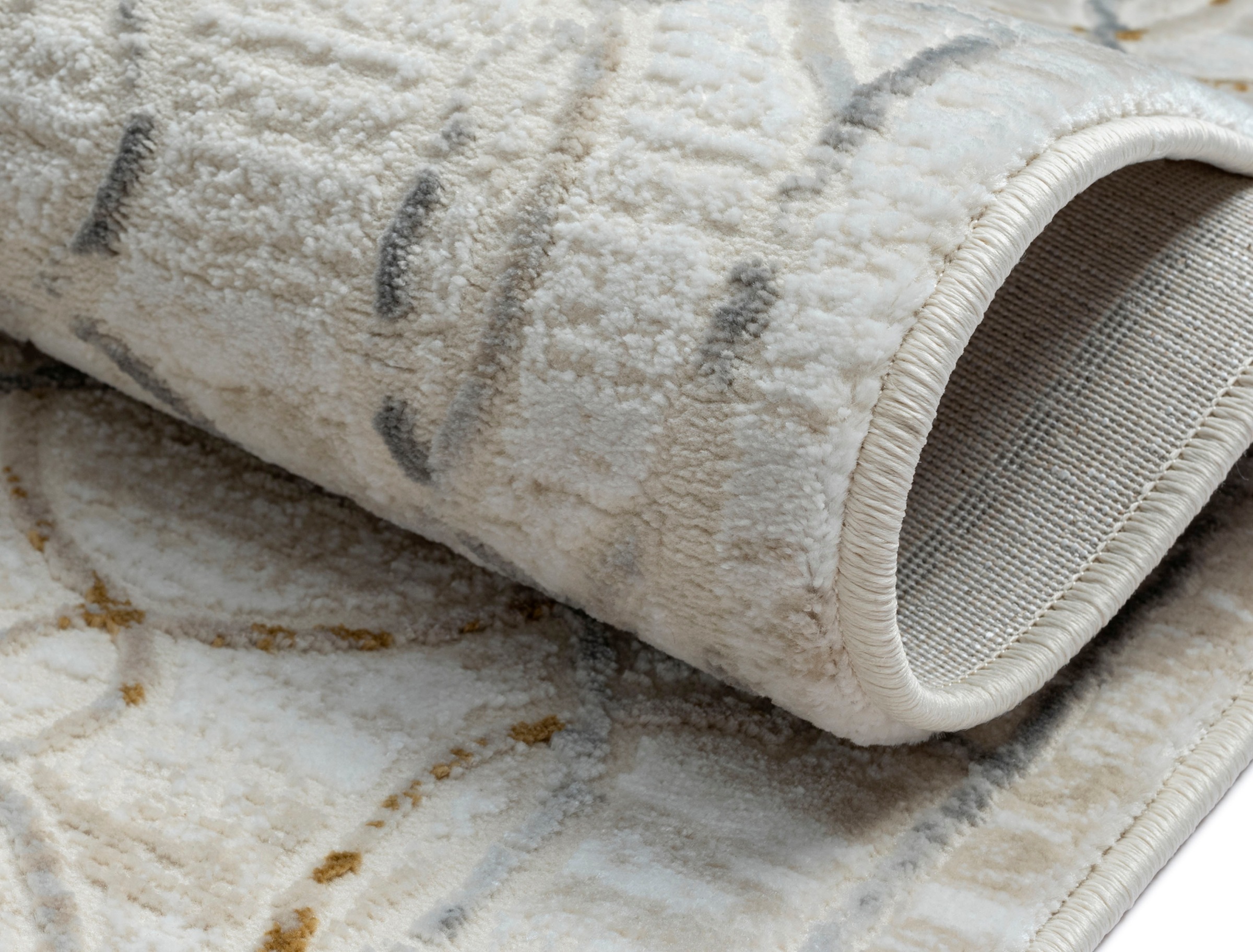 Myflair Möbel & Accessoires Teppich »My Floor, LAGERRÄUMUNG!«, rechteckig, 10 mm Höhe, Kurzflor, Retro-Style, mit Fransen, besonders weich durch Microfaser