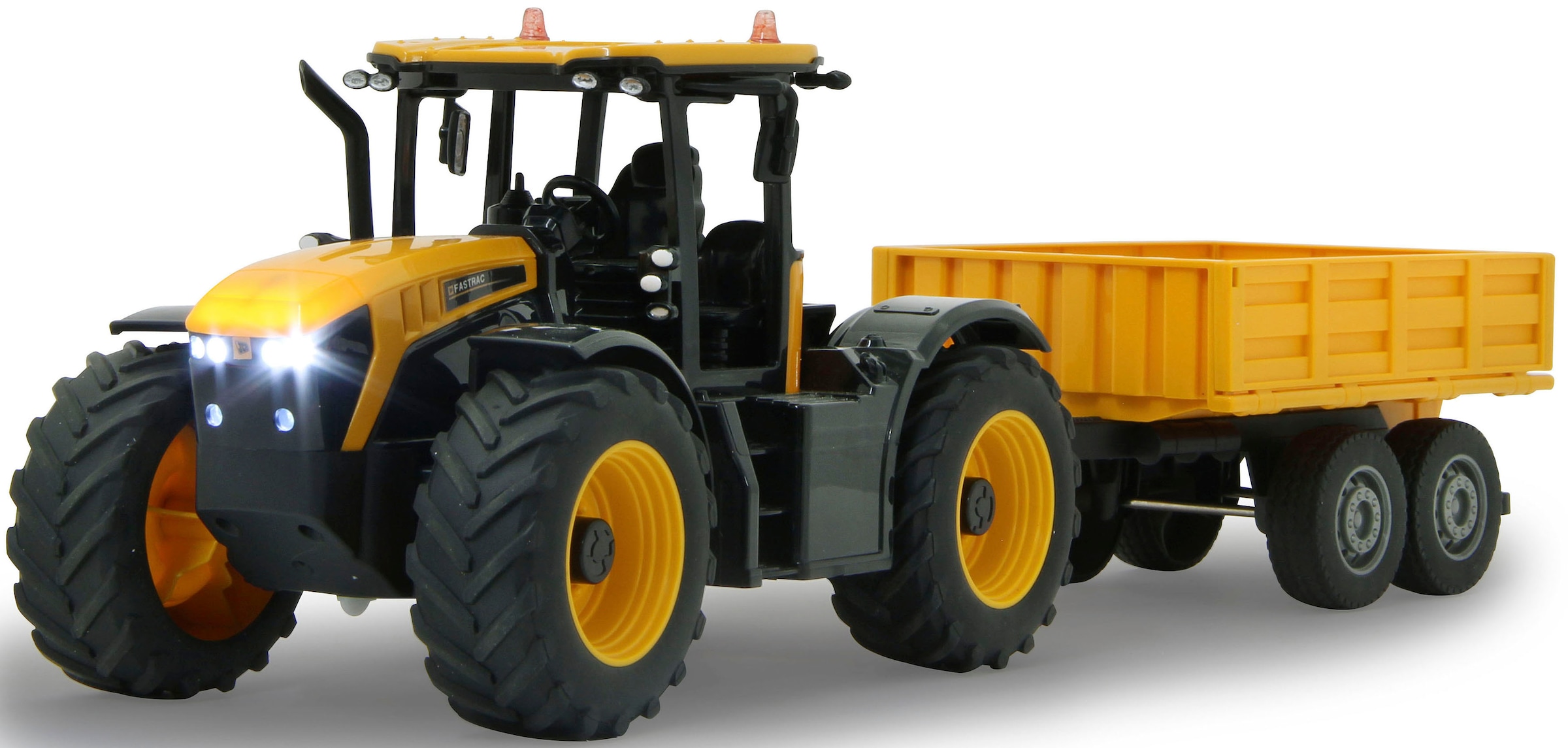 Jamara RC-Auto »JCB Fastrac Traktor mit Kippanhänger 1:24 - 2,4 GHz«, mit LED-Lichtern