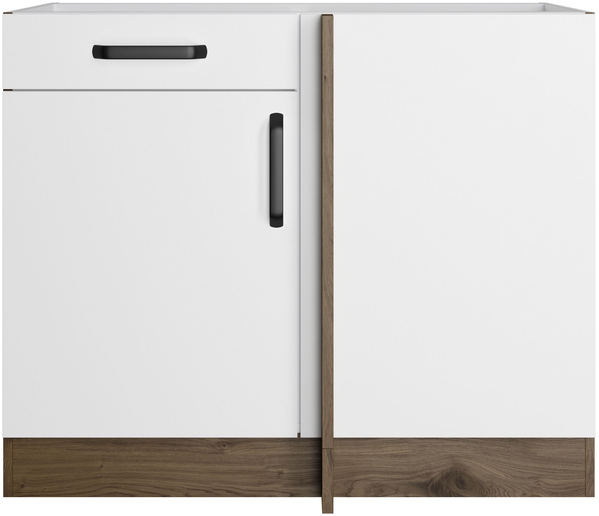 wiho Küchen Eckunterschrank »Elba«, Breite: 110 cm, mit Schubkasten und zusätzlichem Einlegeboden