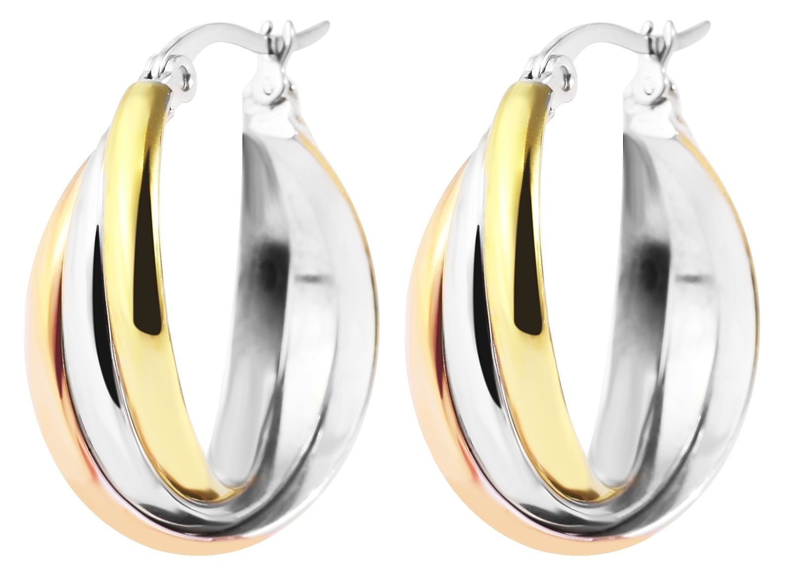 Adelia´s Paar Creolen »Damen Ohrringe ¿ Creole aus Edelstahl«