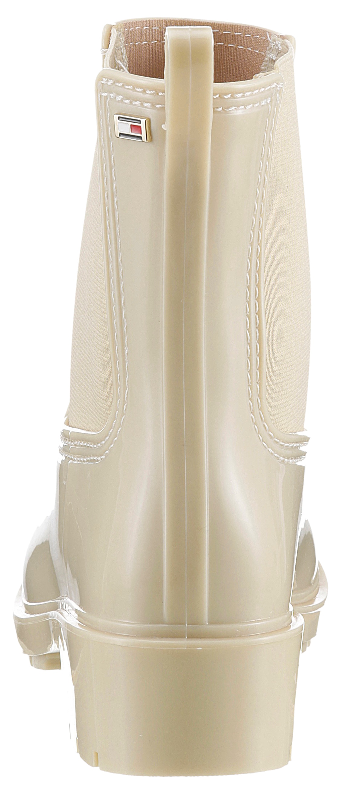 Tommy Hilfiger Chelseaboots »FLAG RAINBOOT«, Gummistiefel, Blockabsatz, Schlupfschuh mit Anziehlasche
