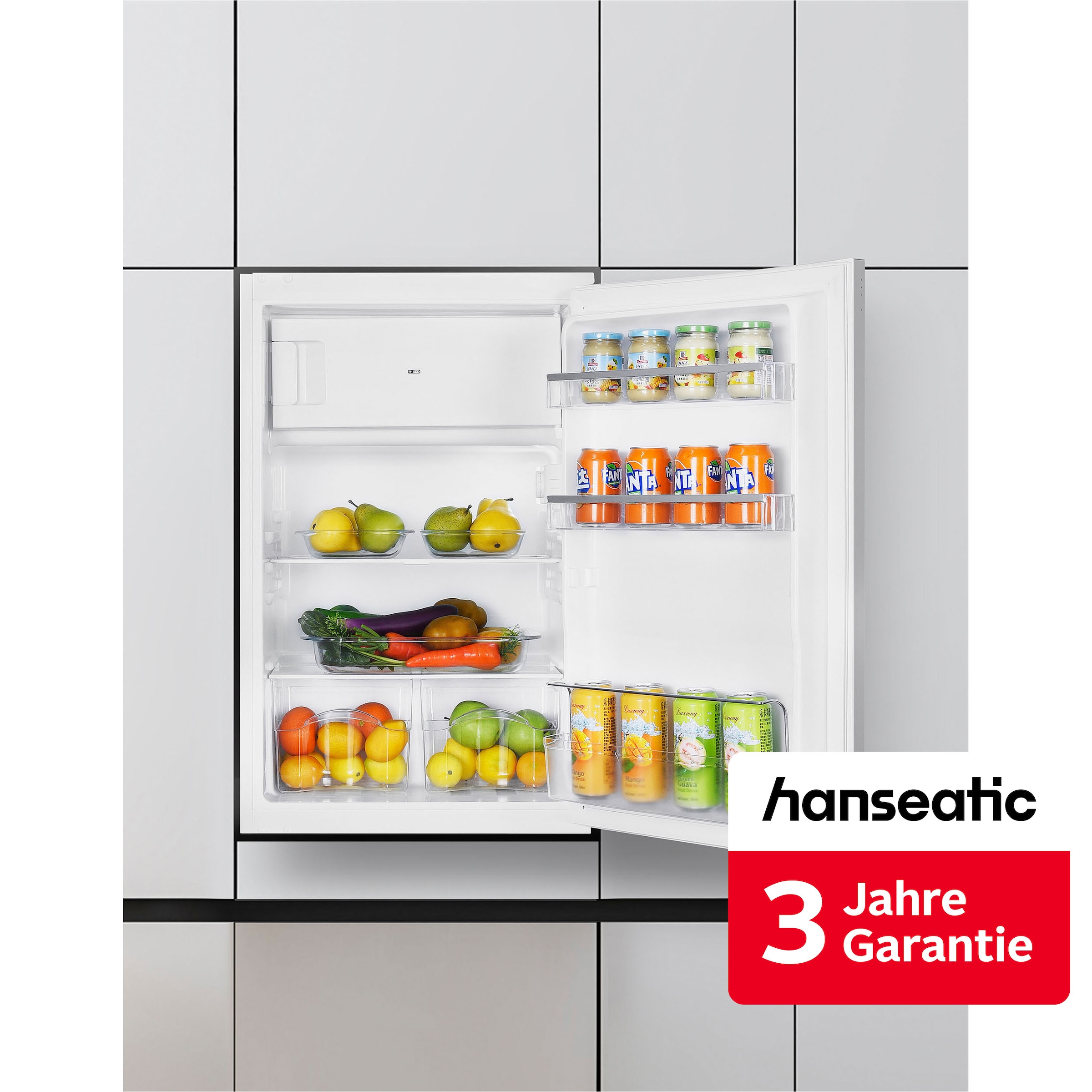 Hanseatic Einbaukühlschrank »HEKS8854GD« 87,5 cm hoch 54 cm breit inkl. 3 Jahre Herstellergarantie