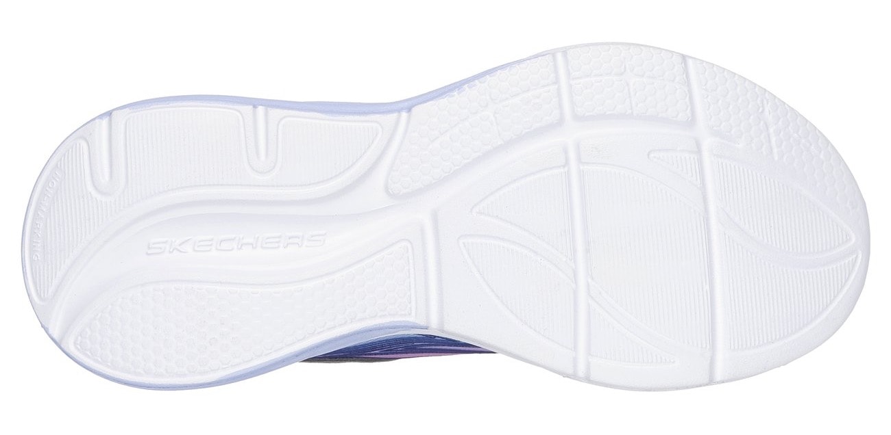 Skechers Sneaker »COSMIC GLOW LIGHTS«, Klettschuh mit Glitzer, Größenschablone zum Download