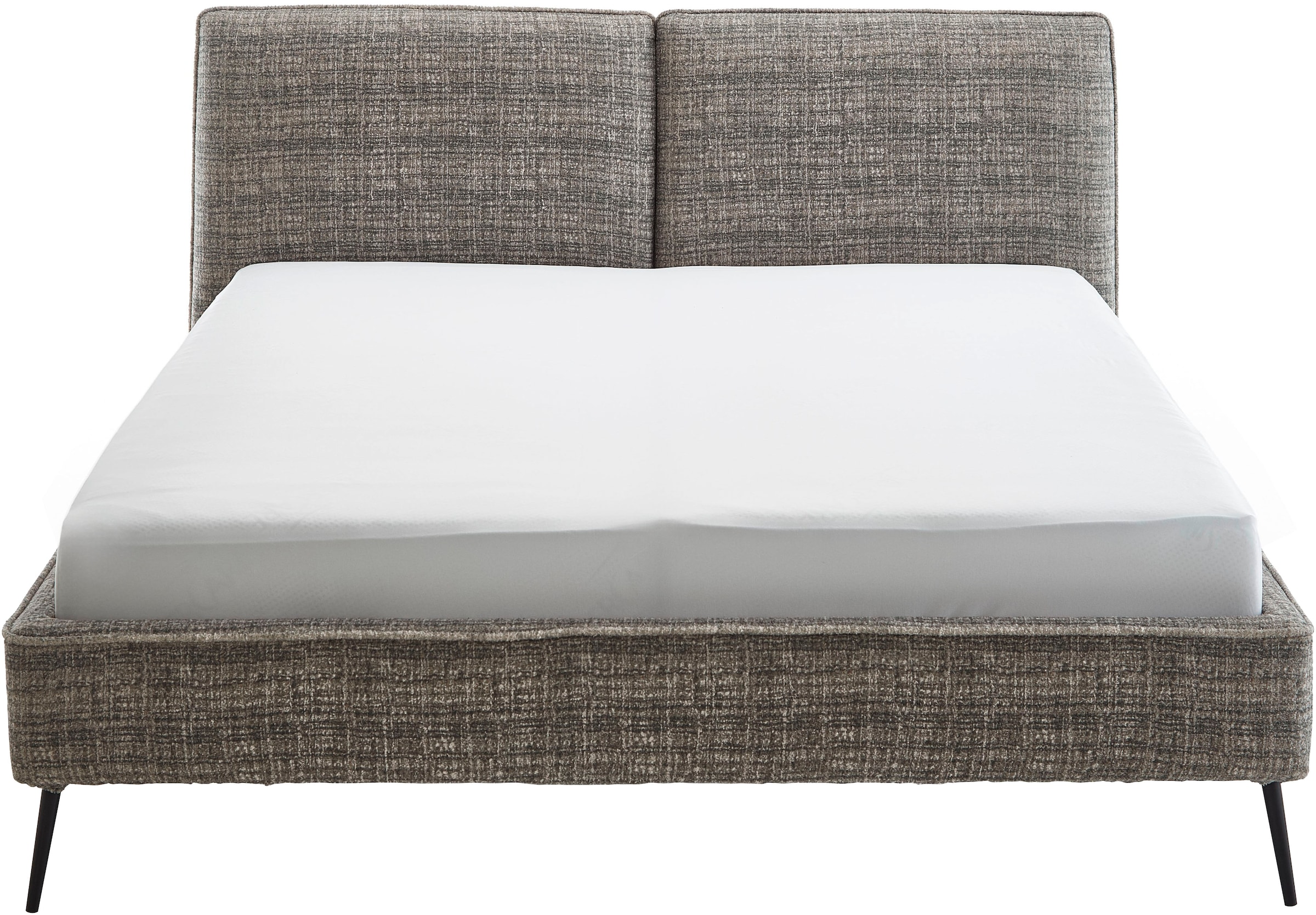 meise.möbel Polsterbett »Infinity erhältlich in verschiedenen Farben und Breiten« mit schwarzen Metallfüßen