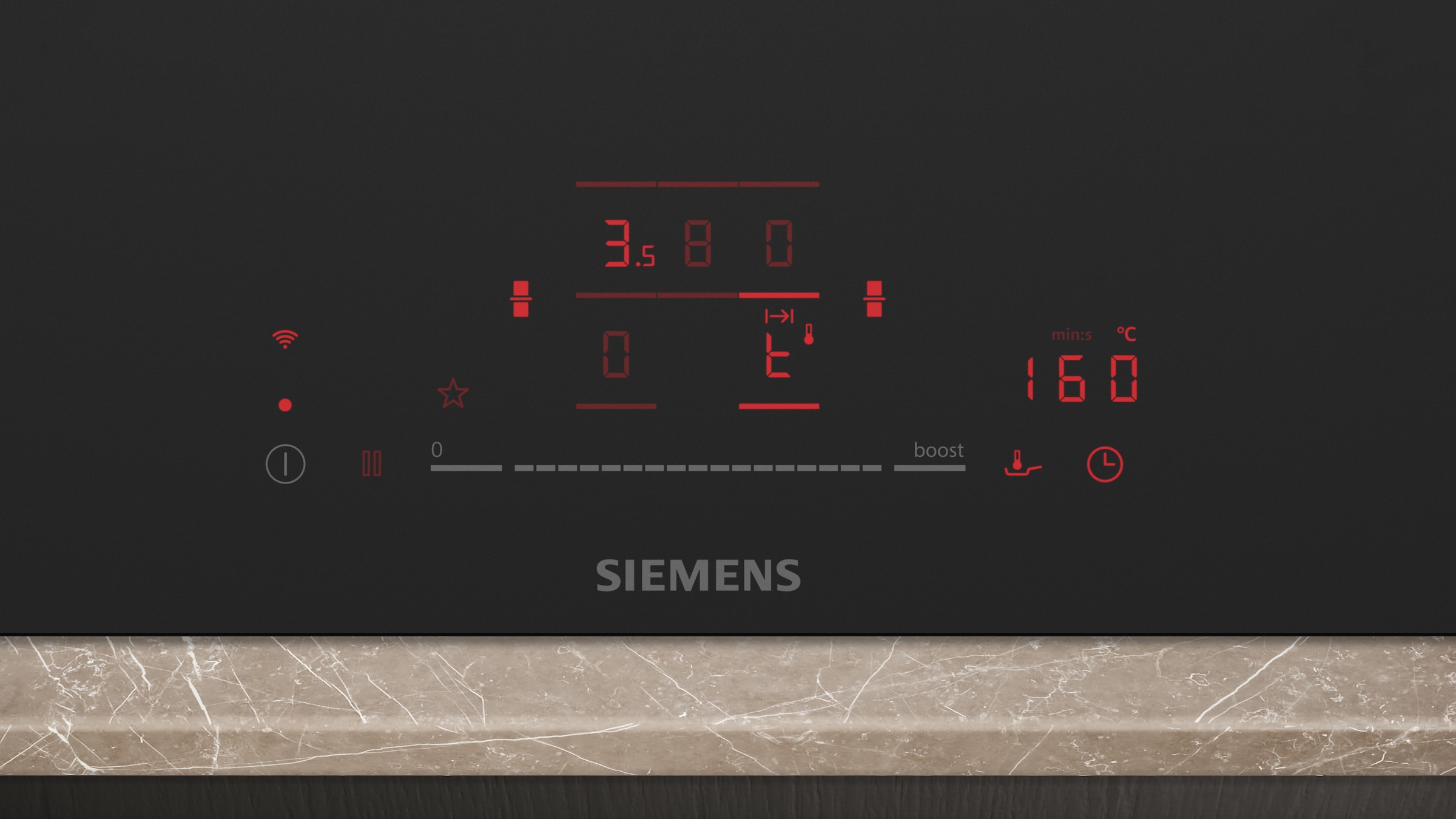 SIEMENS Kochfeld mit Dunstabzug »ED81AHQ26E« Kombi-Induktion für mehr Kochfläche. Matt Edition gegen Fingerabdrücke