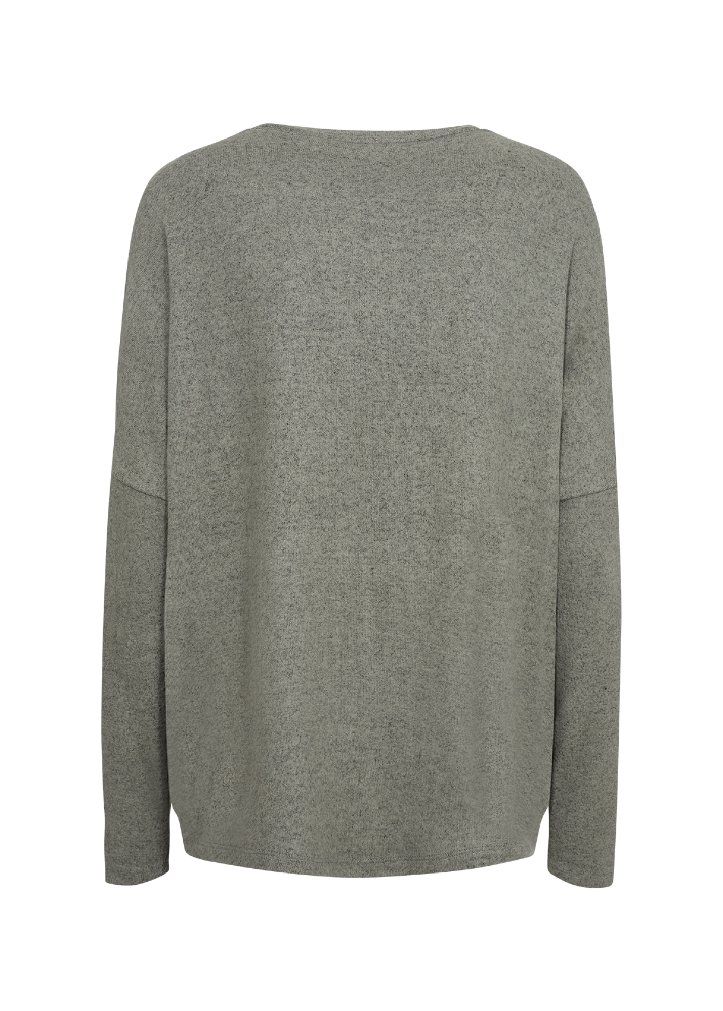 soyaconcept Rundhalsshirt »SC-BIARA 1«, bequemer Pullover, elastische Viskose-Qualität in melierter Optik