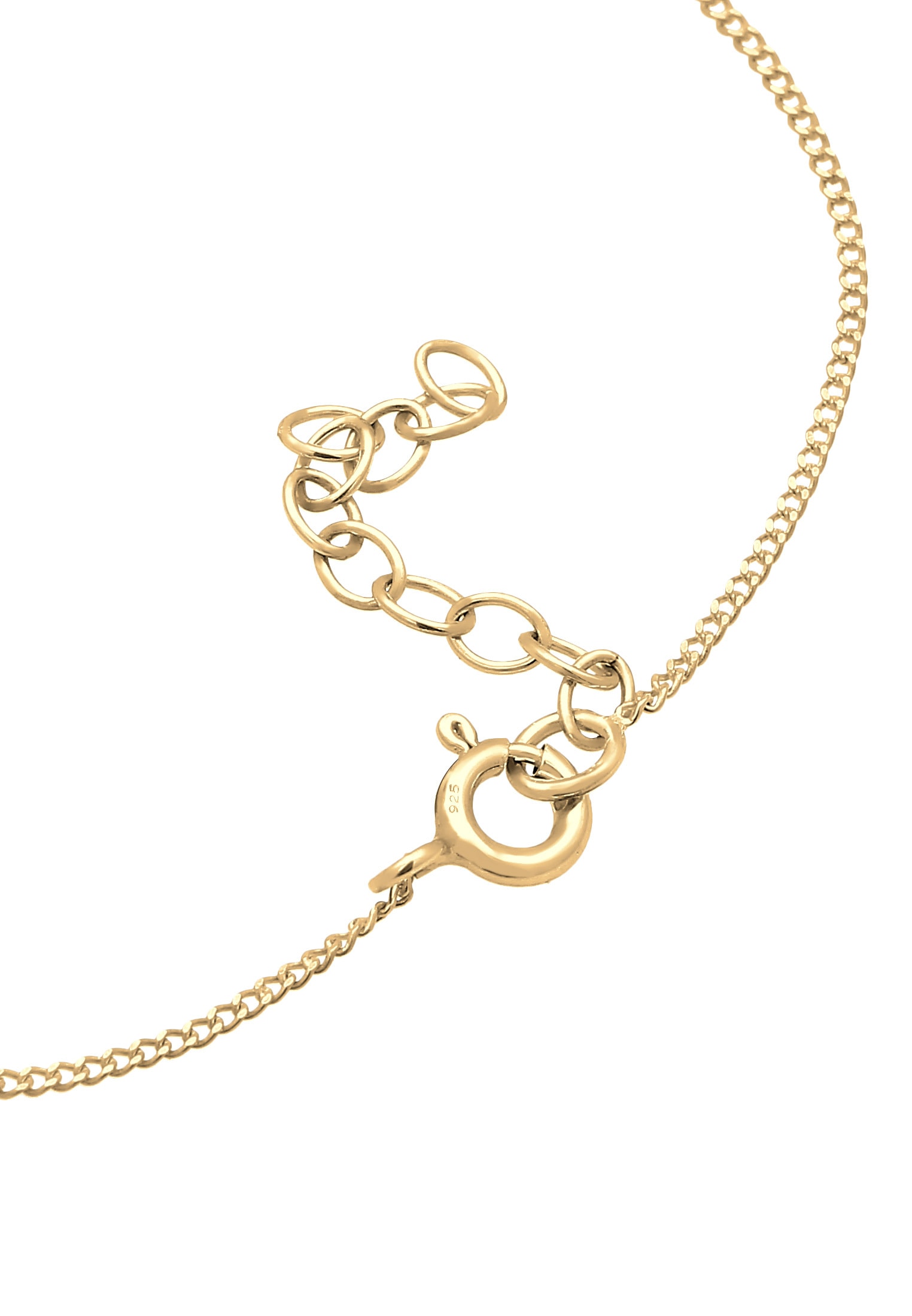 Elli Armkette »Armband Smiling Plättchen Trend 925 Silber«