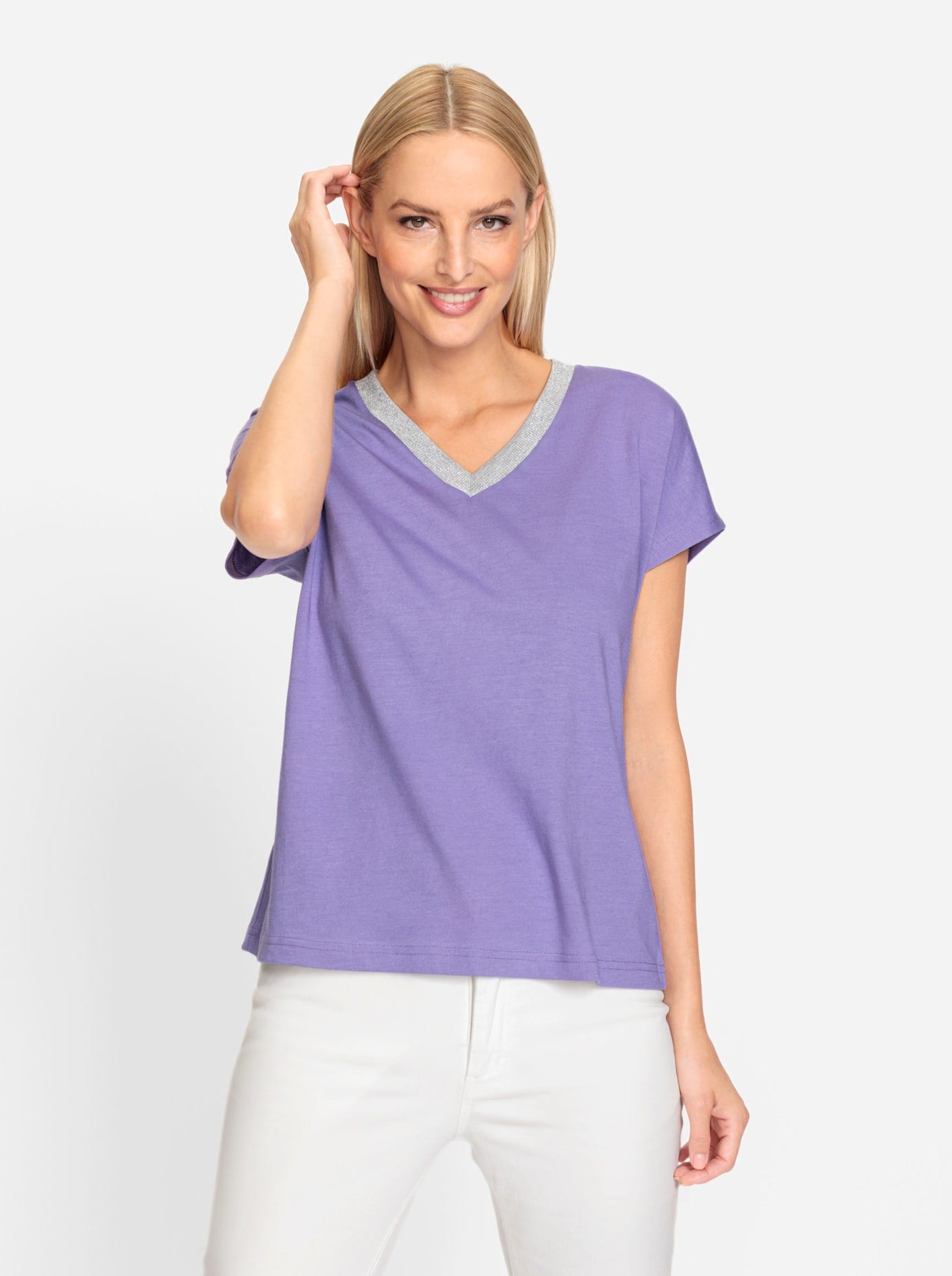 heine V-Shirt »Shirt«, (1 tlg.)