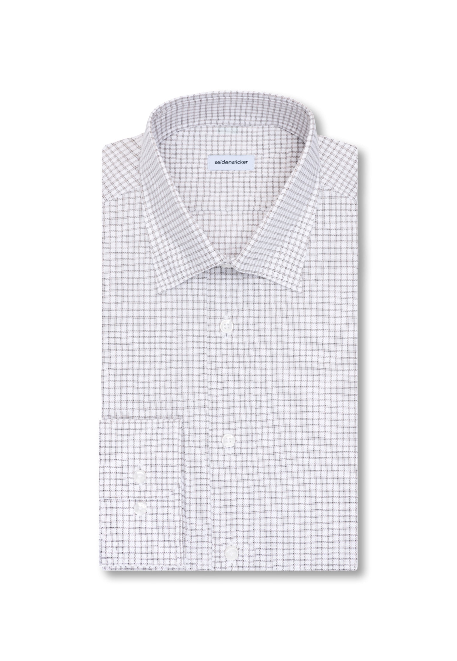 seidensticker Businesshemd »Schwarze Rose« Shaped 1/1 Covered-Button-Down-Kragen Karo