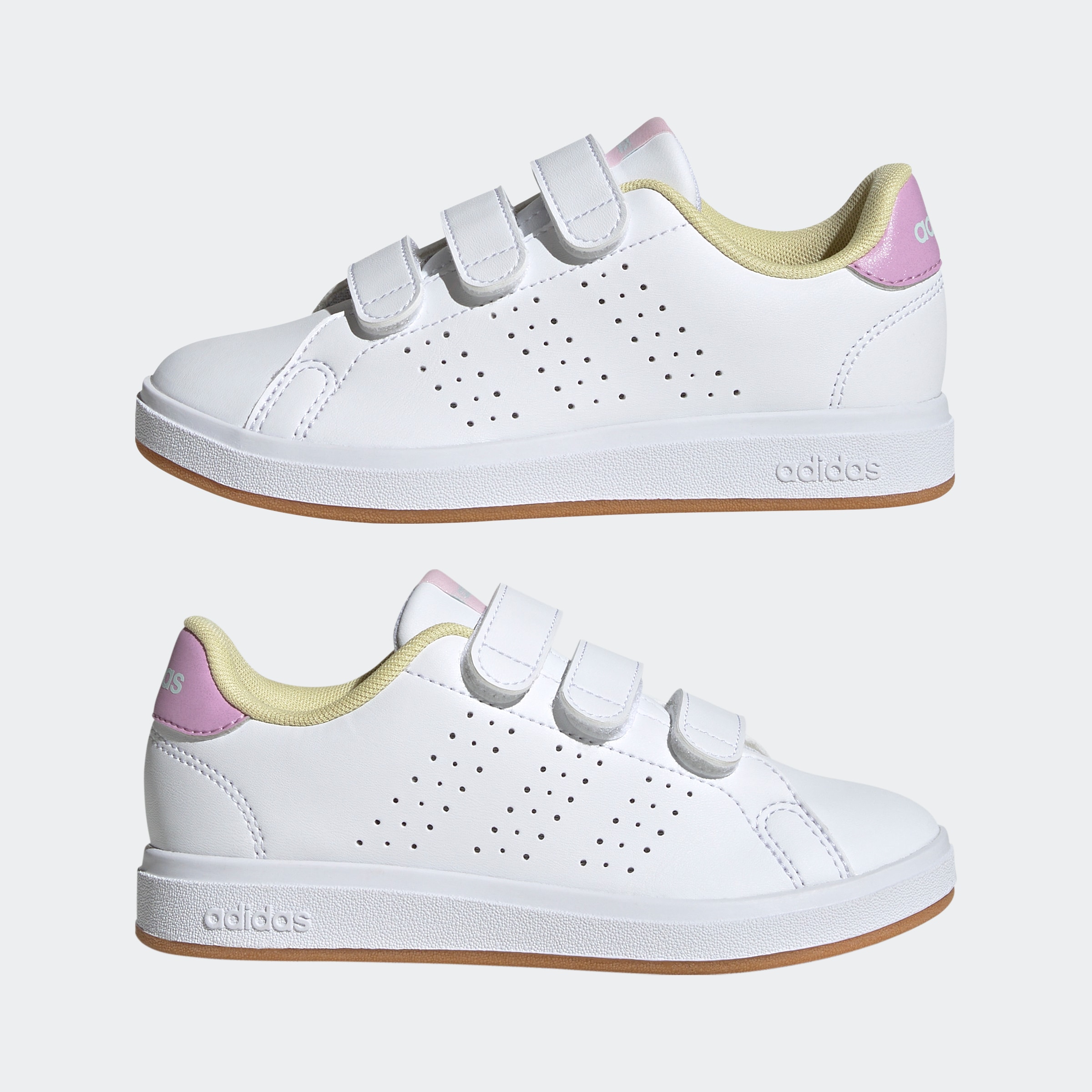 adidas Sportswear Klettschuh »ADVANTAGE BASE 2.0 KIDS«, Design auf den Spuren des adidas Stan Smith