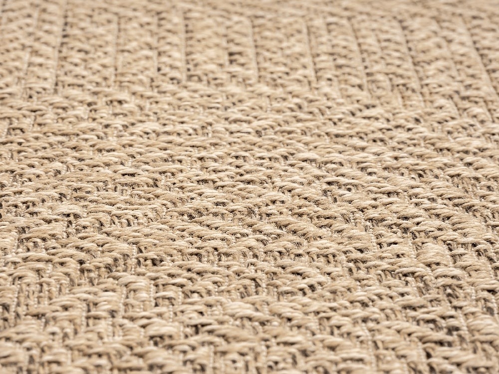 the carpet Teppich »Kansas«, rechteckig, 1 mm Höhe, moderner robuster In und Outdoor Teppich Jute Look
