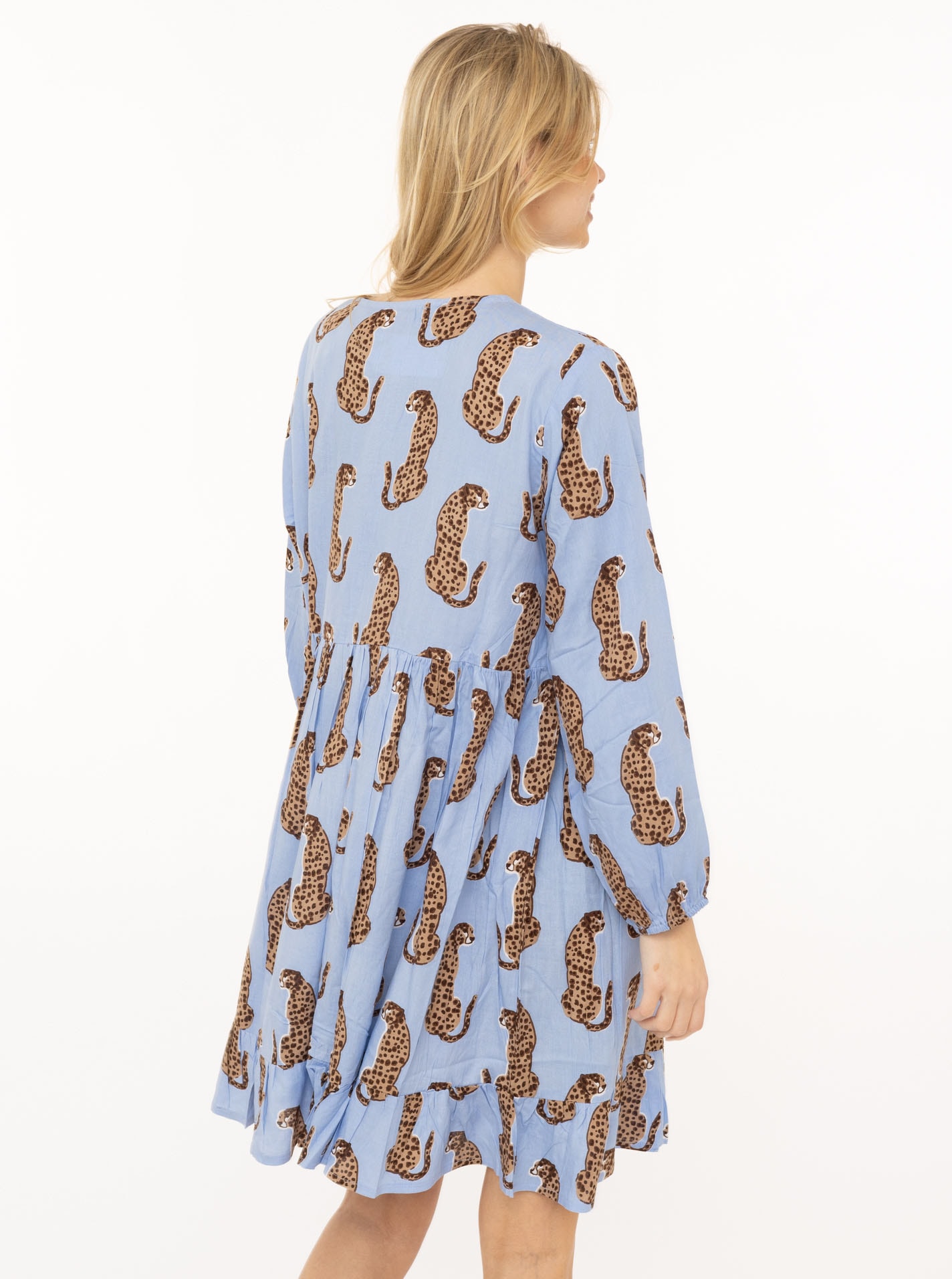 Zwillingsherz Sweatkleid »"Loevely Leopard"« Leopardenmotiv, mit Tassel, lange Ärmel, figurumspielend