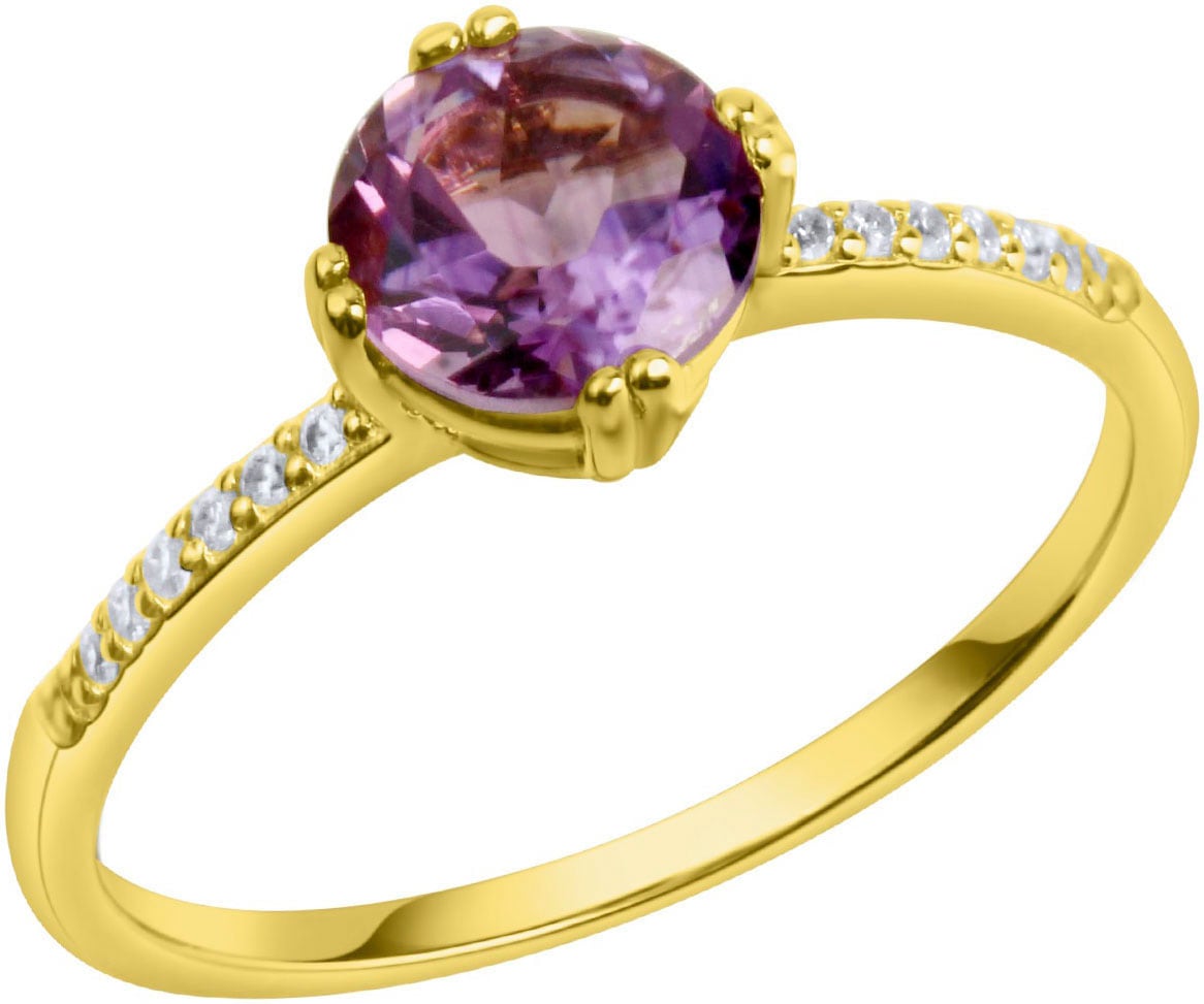 Fingerring »Schmuck Geschenk Silber 925 Damenring Ring«, mit Citrin oder Amethyst und...
