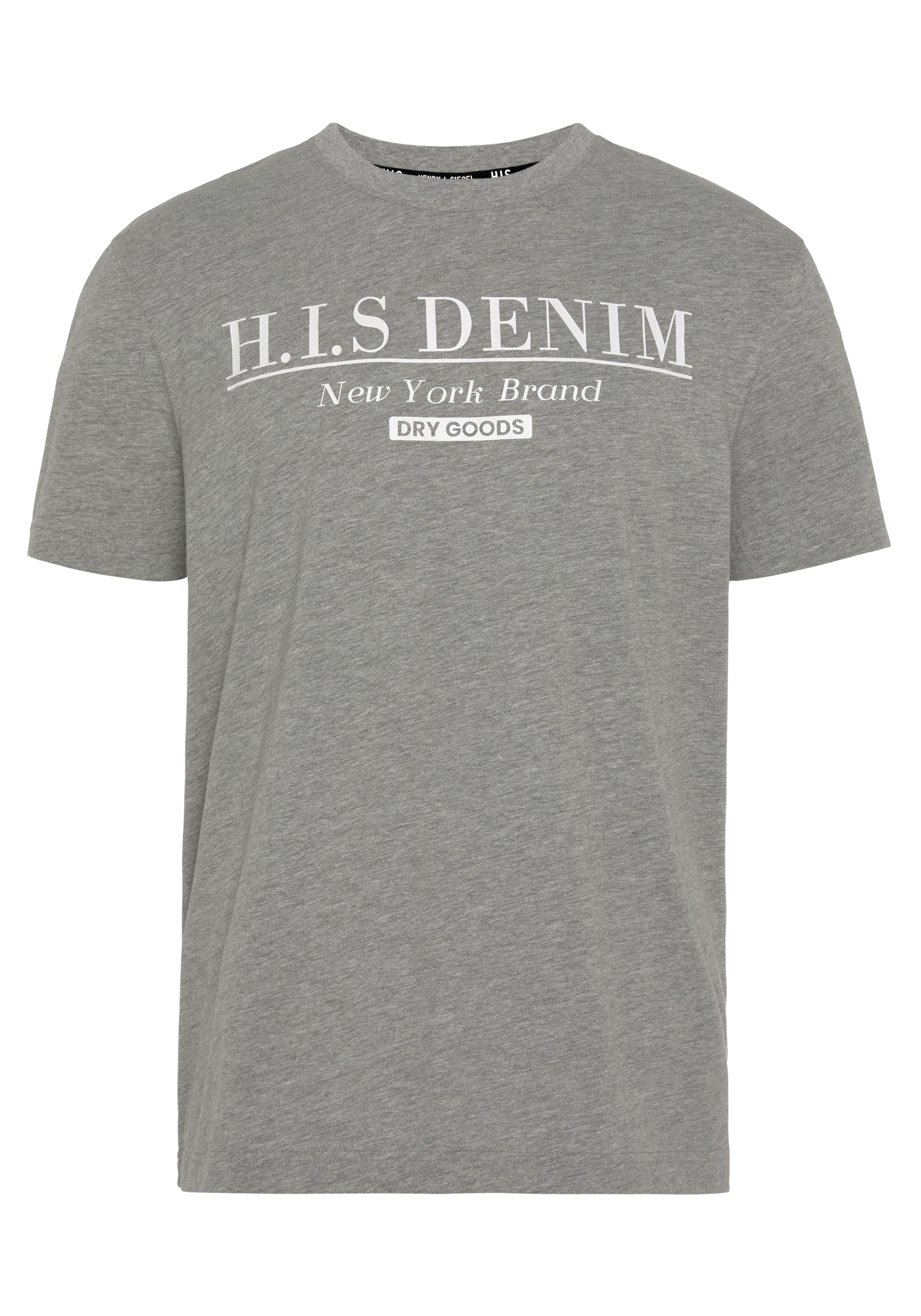H.I.S T-Shirt, schmale Passform, bedrucktes Design, Rundhalsausschnitt