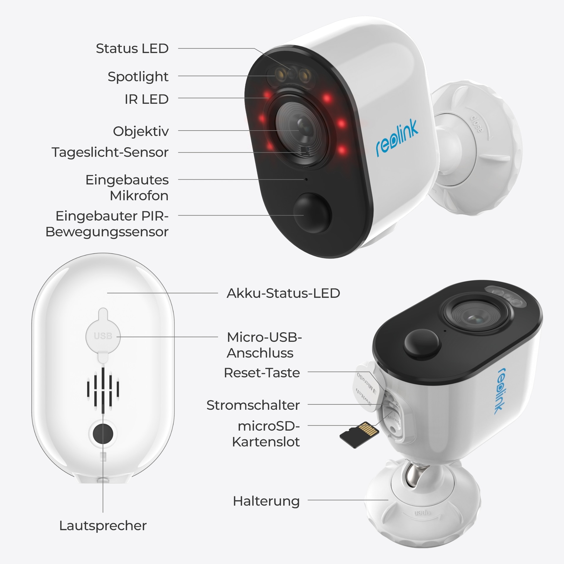 Reolink Überwachungskamera »Argus Series B310 - Battery-WiFi«, Außenbereich