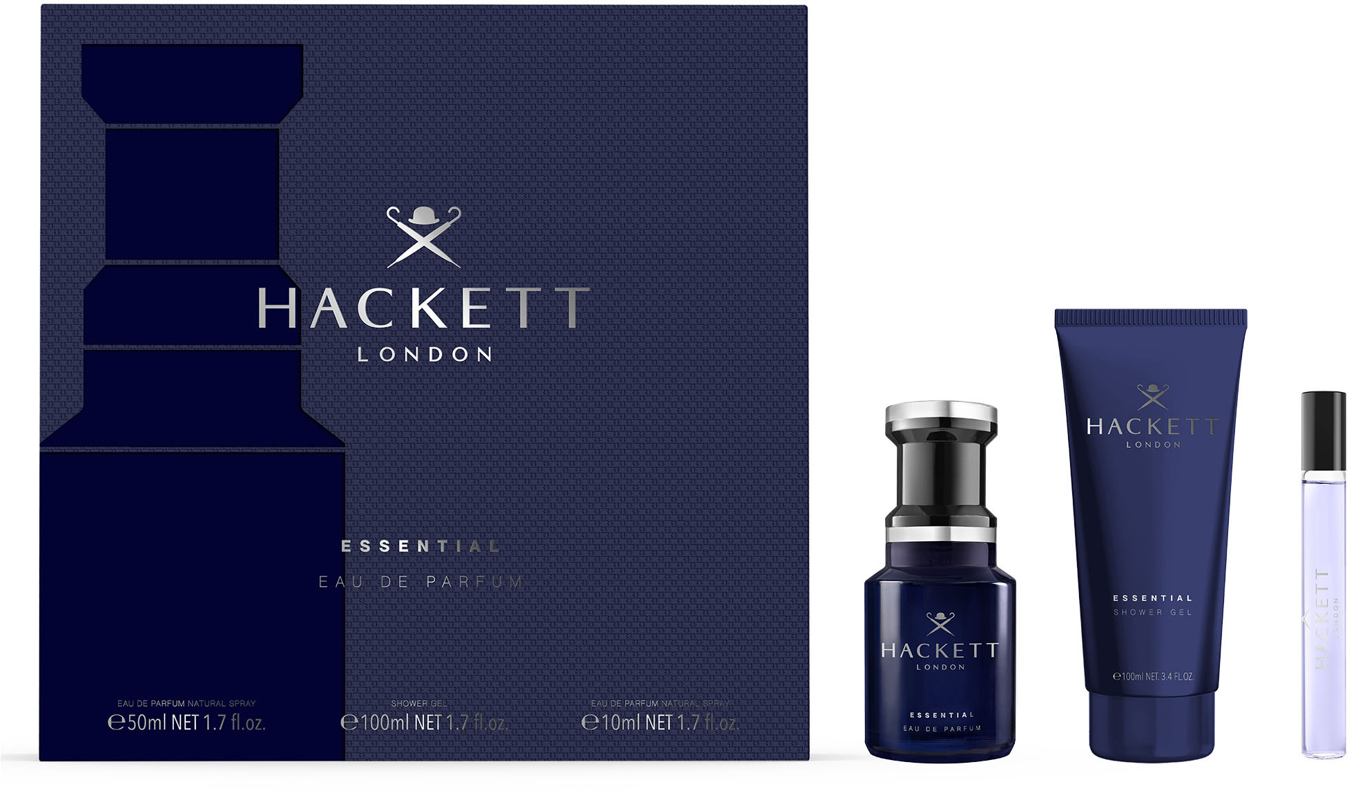Hackett London Herren Duft-Set »HACKETT BESPOKE Gift Set EdP 50ml + Deo Stick 75gr« Holziger Duft mit Bernstein, Leder, Tabak und rauchigen Noten....