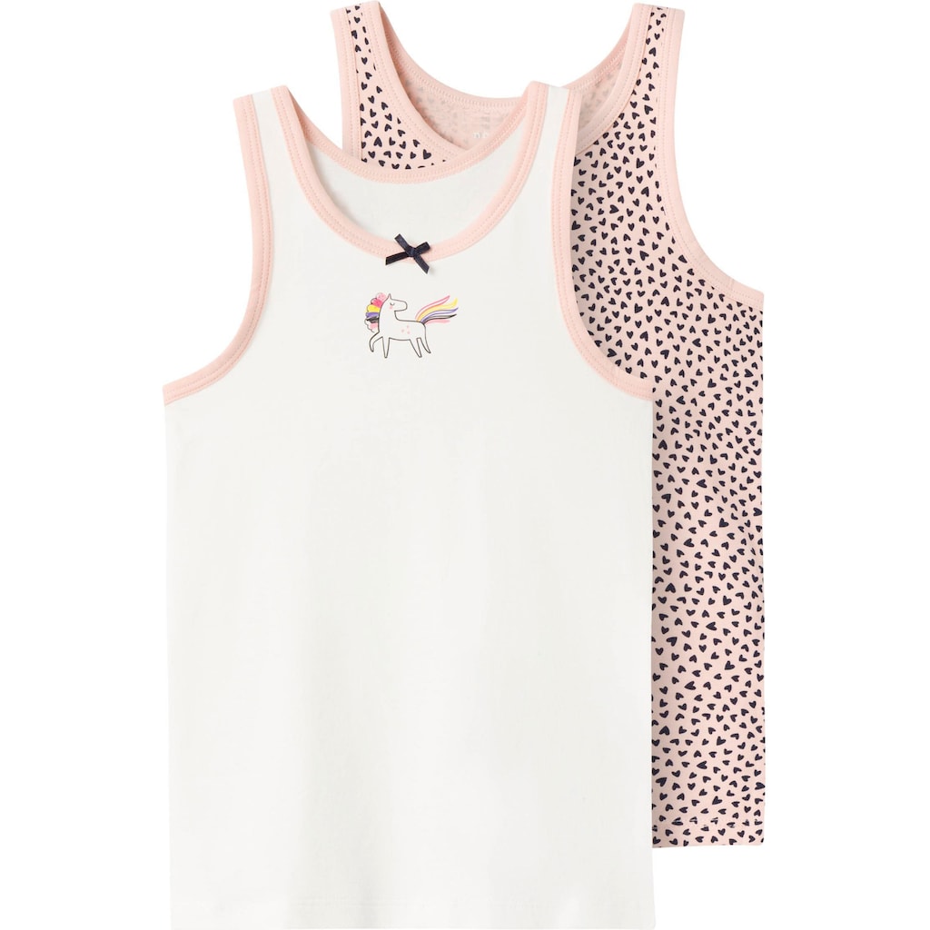 Name It Unterhemd »NMFTANK TOP 2P EVENING SAND HEARTS NOOS«, (Packung, 2 St.)