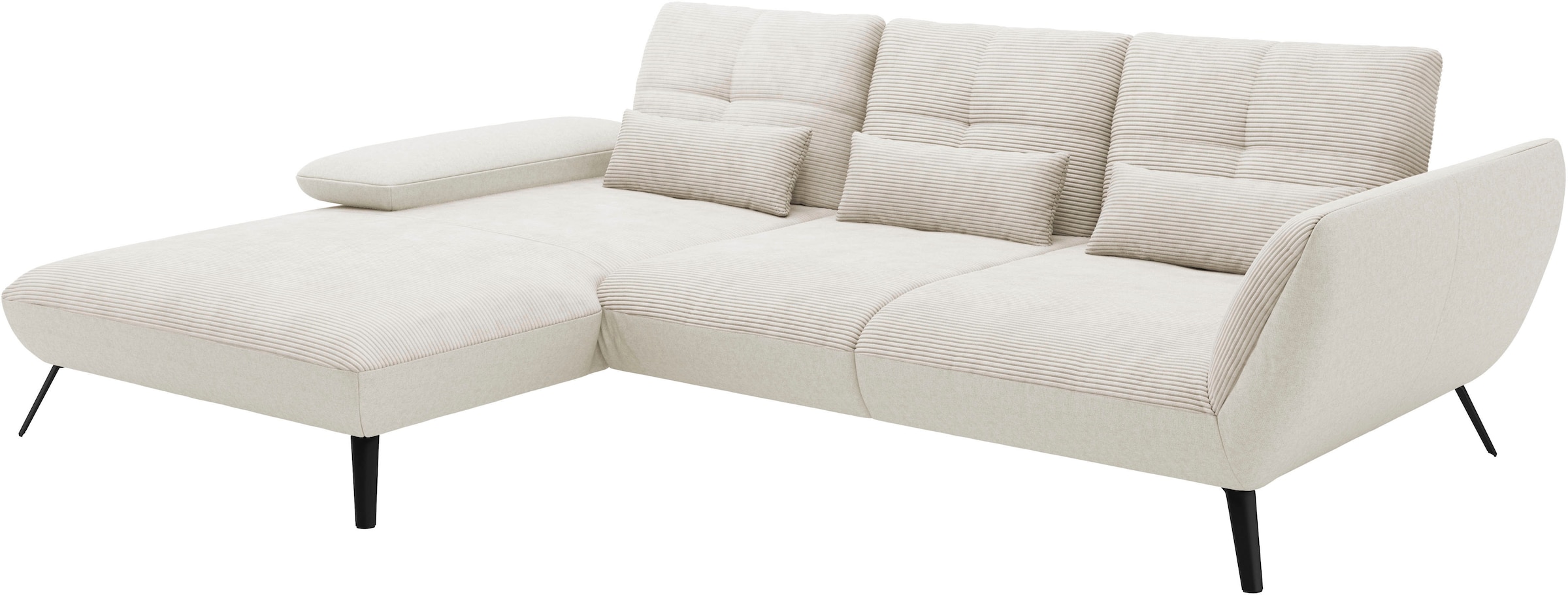 Places of Style Ecksofa »Mikado L-Form«, inkl. Sitztiefenverstellung und Armteilverstellung