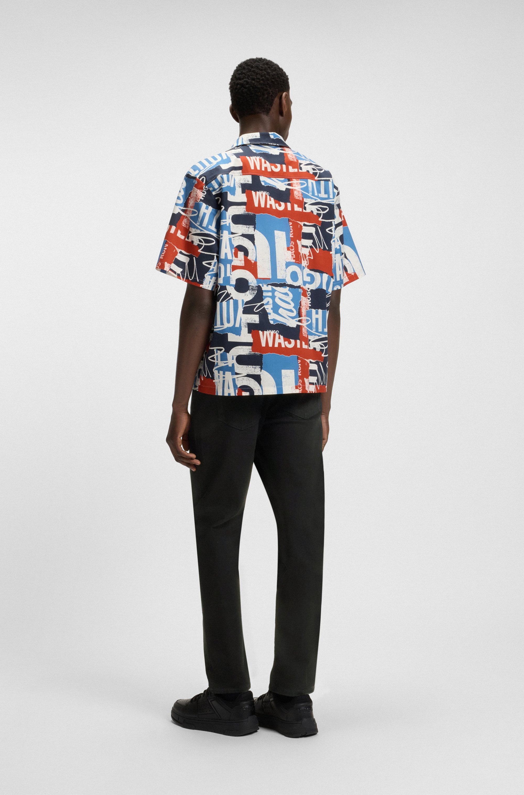 HUGO Blue Tapered-fit-Jeans »Brody« mit Stone-washed-Finish