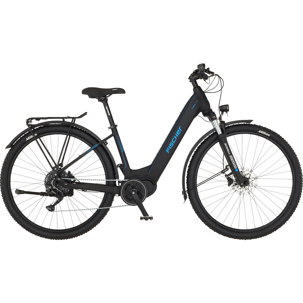 FISCHER Fahrrad E-Bike »TERRA 4.5i 522«, 10 Gang, Shimano, Deore, Mittelmotor 250 W, (mit Schloss)