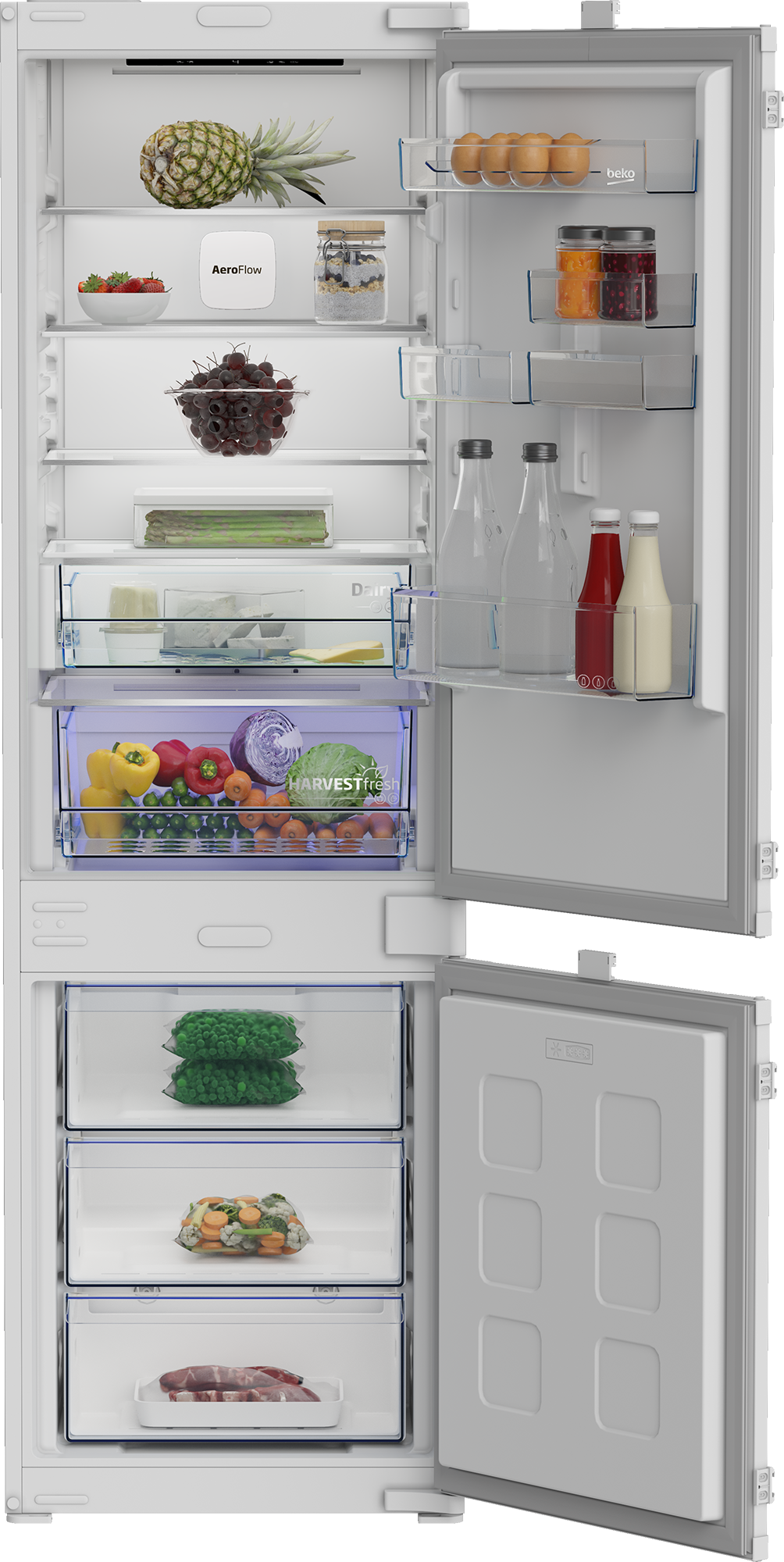 BEKO Einbaukühlgefrierkombination »B7BCNA296HS« 177,5 cm hoch 54 cm breit NoFrost – nie wieder abtauen!