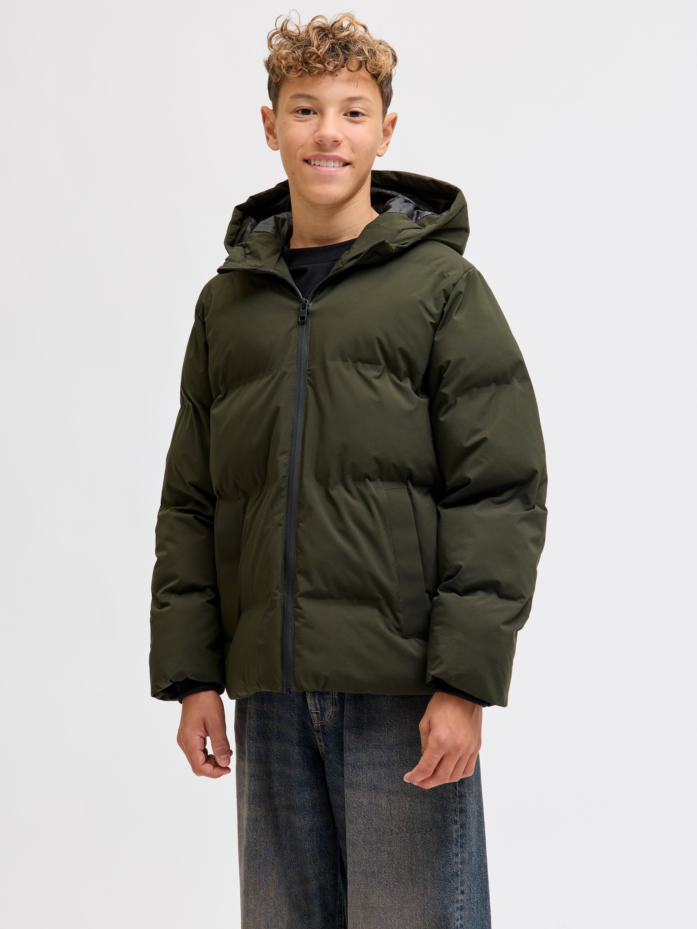 Jack & Jones Junior Steppjacke »JJKAITO PUFFER JACKET LN JNR« mit Kapuze