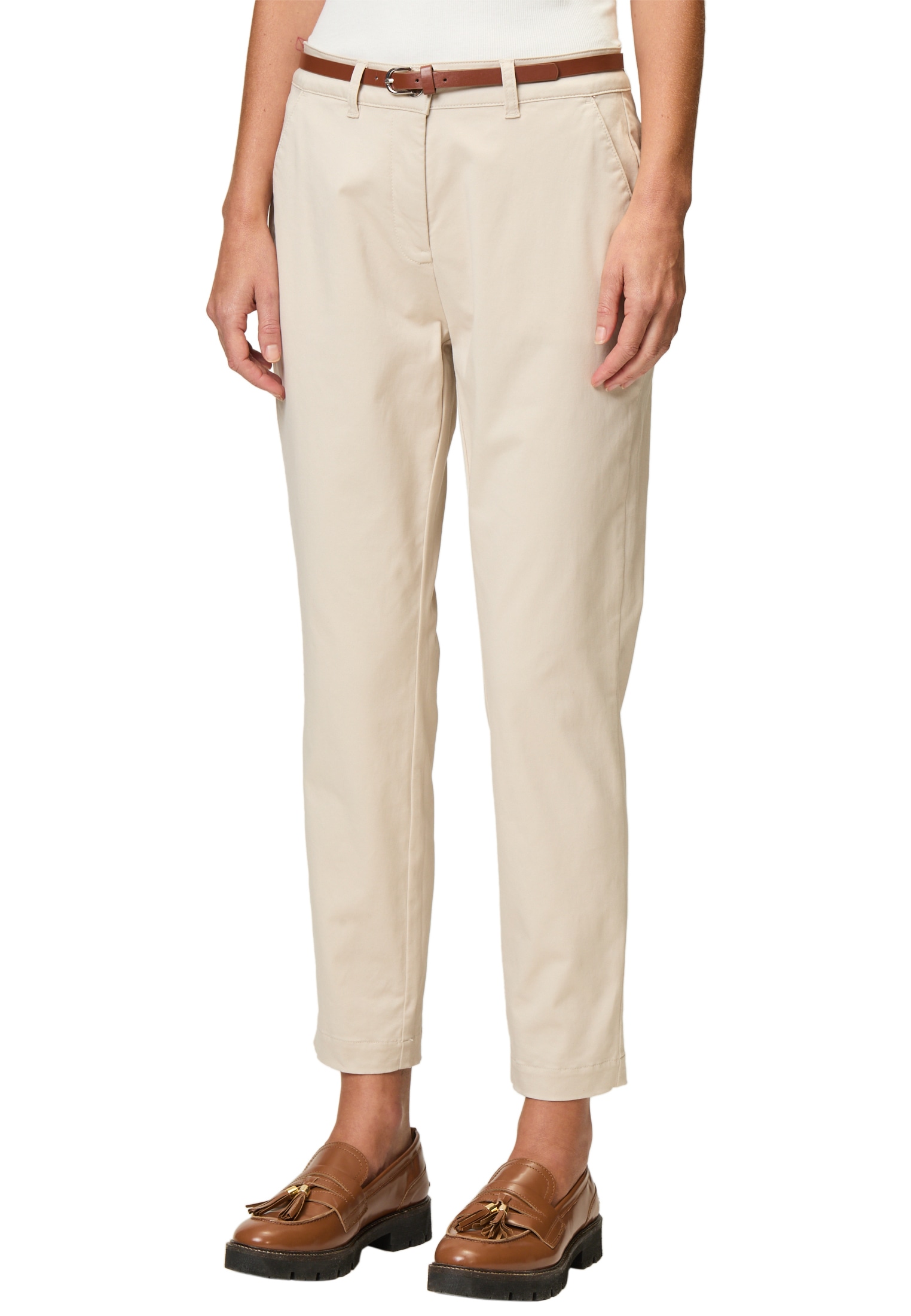 Zero Chinohose »Chinohose mit Gürtel 28 Inch«