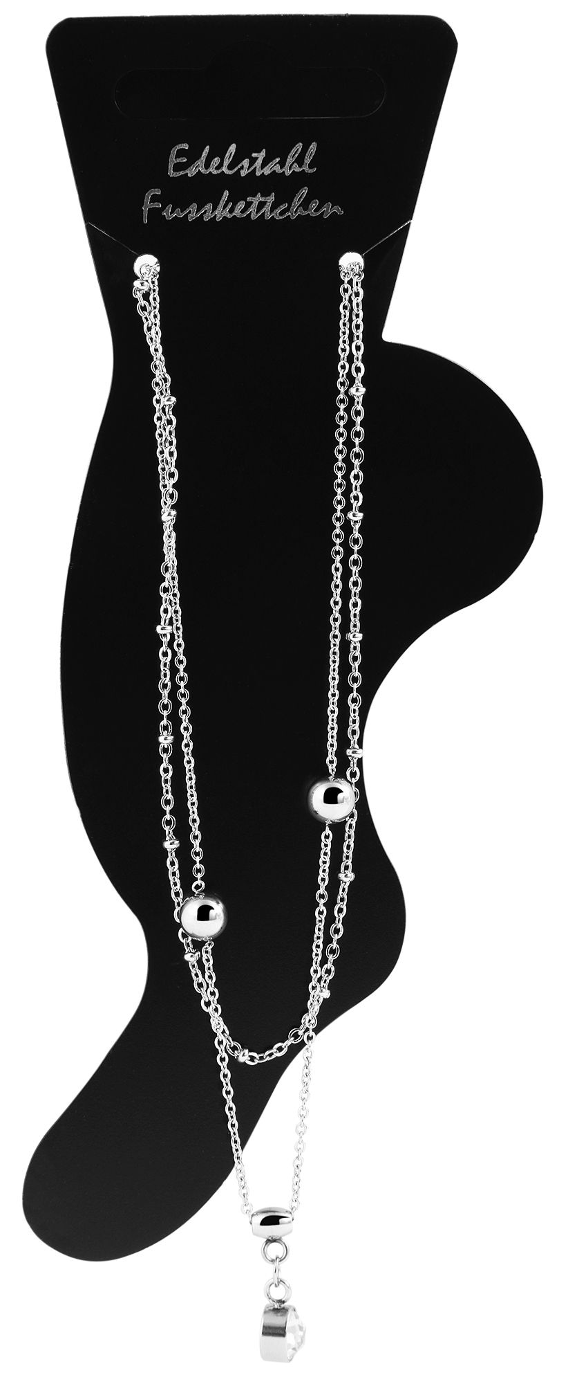 Adelia´s Armband »Damen Armband aus Edelstahl mit Strass Steinchen 24+5 cm«