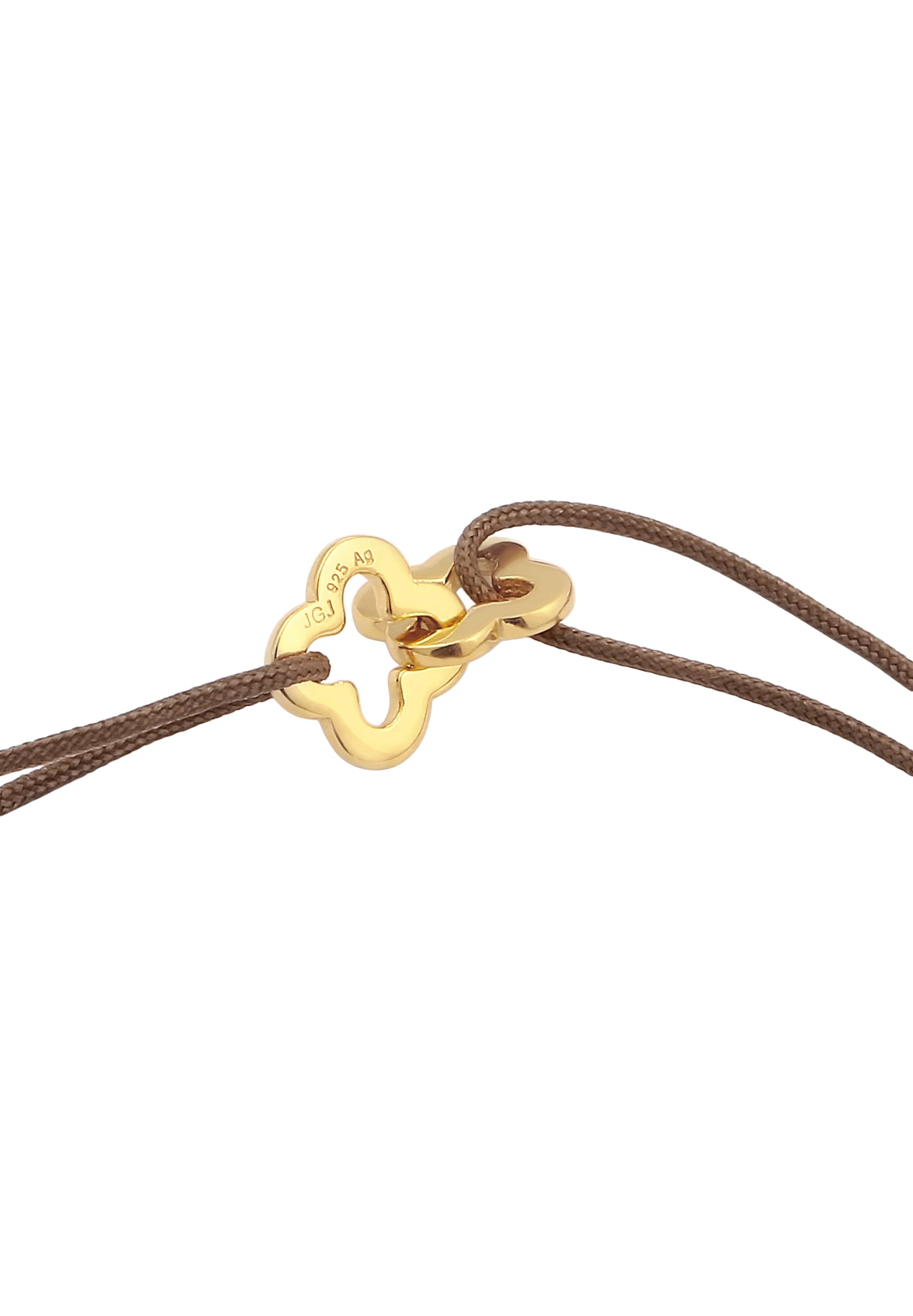 Elli Armkette »Armband Nylonkette Kleeblatt 925 Sterling Silber«