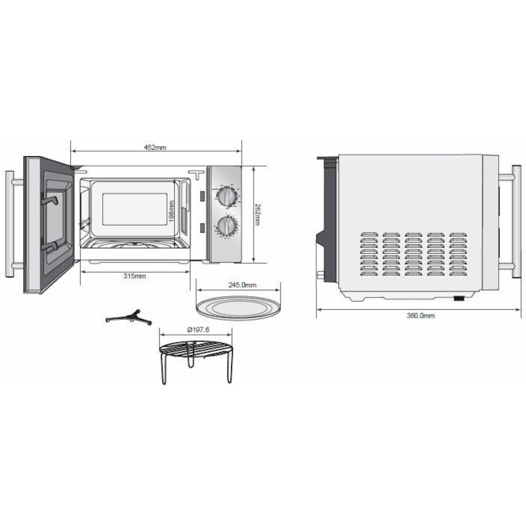 Hanseatic Mikrowelle »65509859«, Grill, 700 W