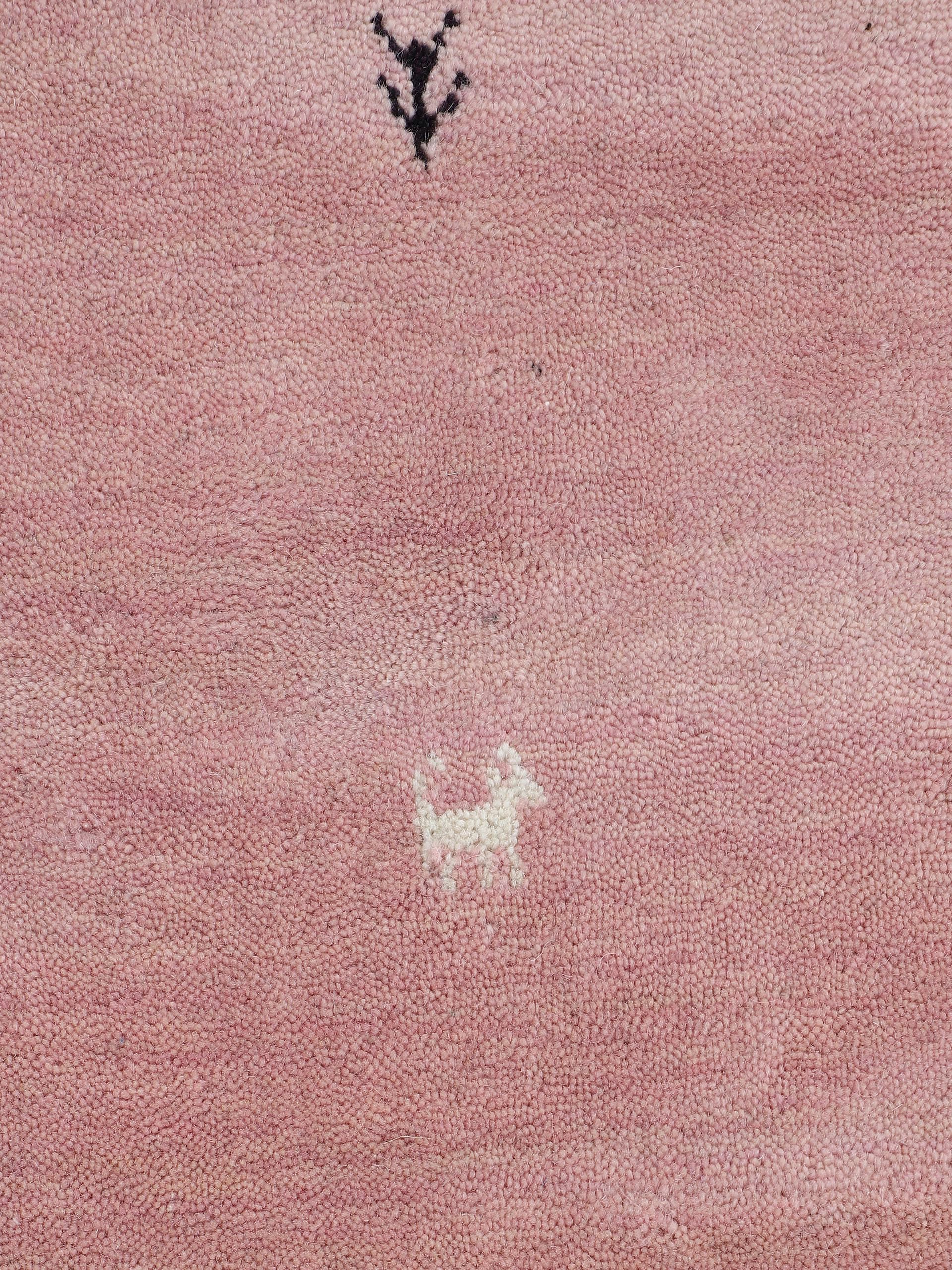 carpetfine Wollteppich »Gabbeh Uni, auch als Läufer erhältlich«, rechteckig, 15 mm Höhe, reine Wolle, handgewebt, Gabbeh Loom Tiermotiv, große Farbauswahl