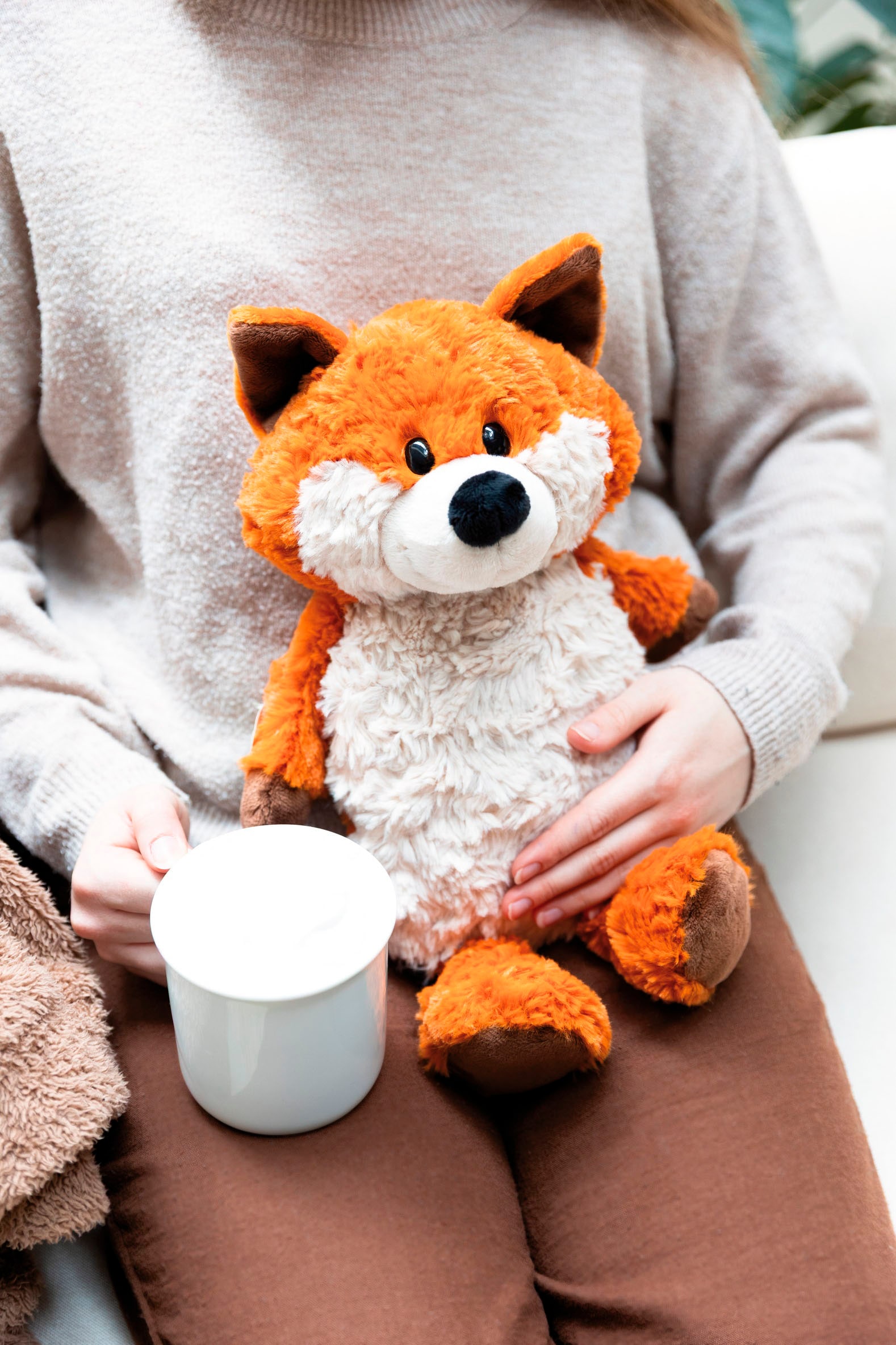 Nici Wärmflasche »Fuchs Fridalie, 300 ml, 35 cm«, 2in1 - Kuscheltier & Wärmflasche in einem; enthält recyceltes Material