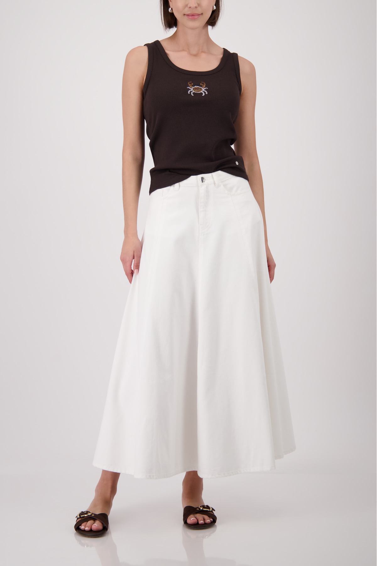 Monari Tanktop »Top Krebs« mit Glitzersteinchen