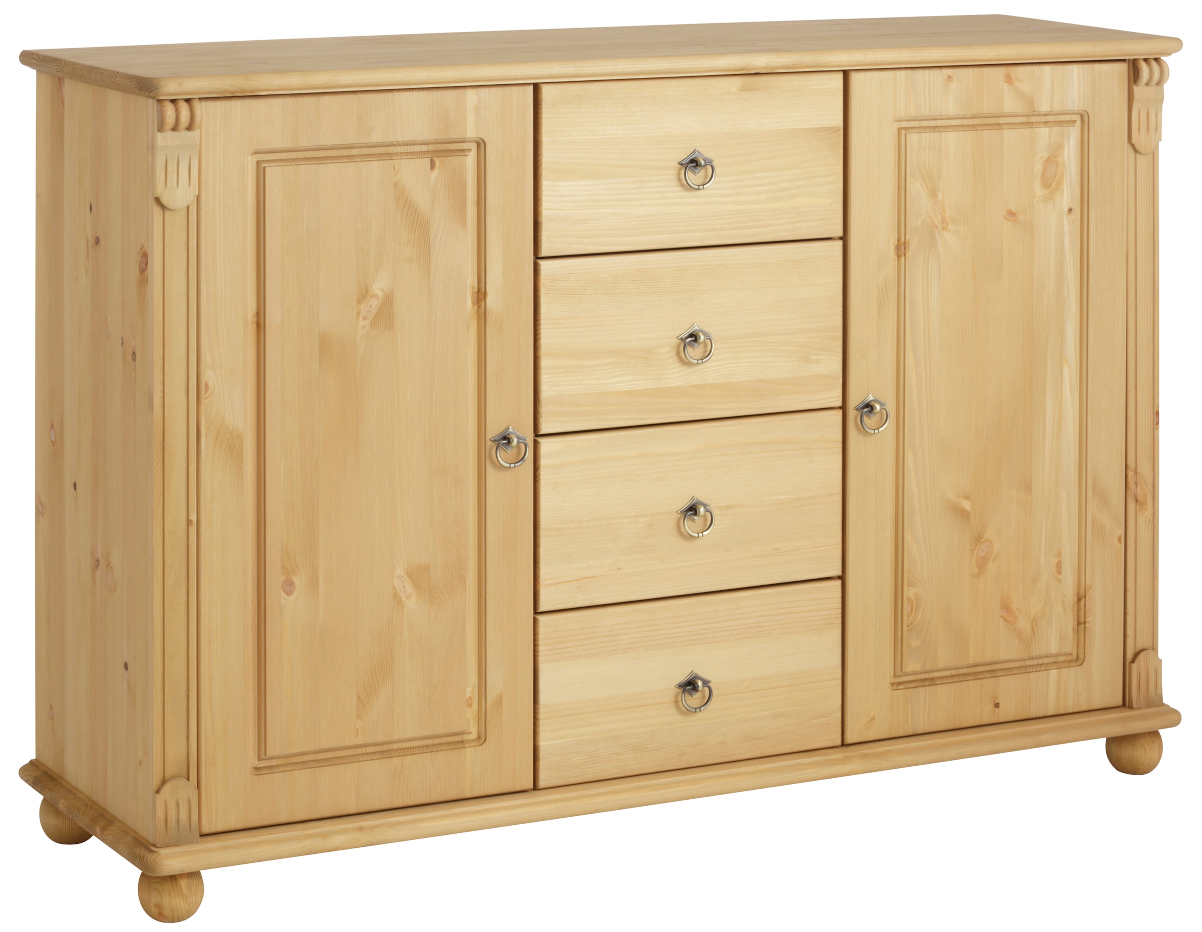 Home affaire Kombikommode »Tessin; Buffetunterschrank, klassischer Landhausstil« aus massiver, FSC®-zertifizierter Kiefer, 128cm breit