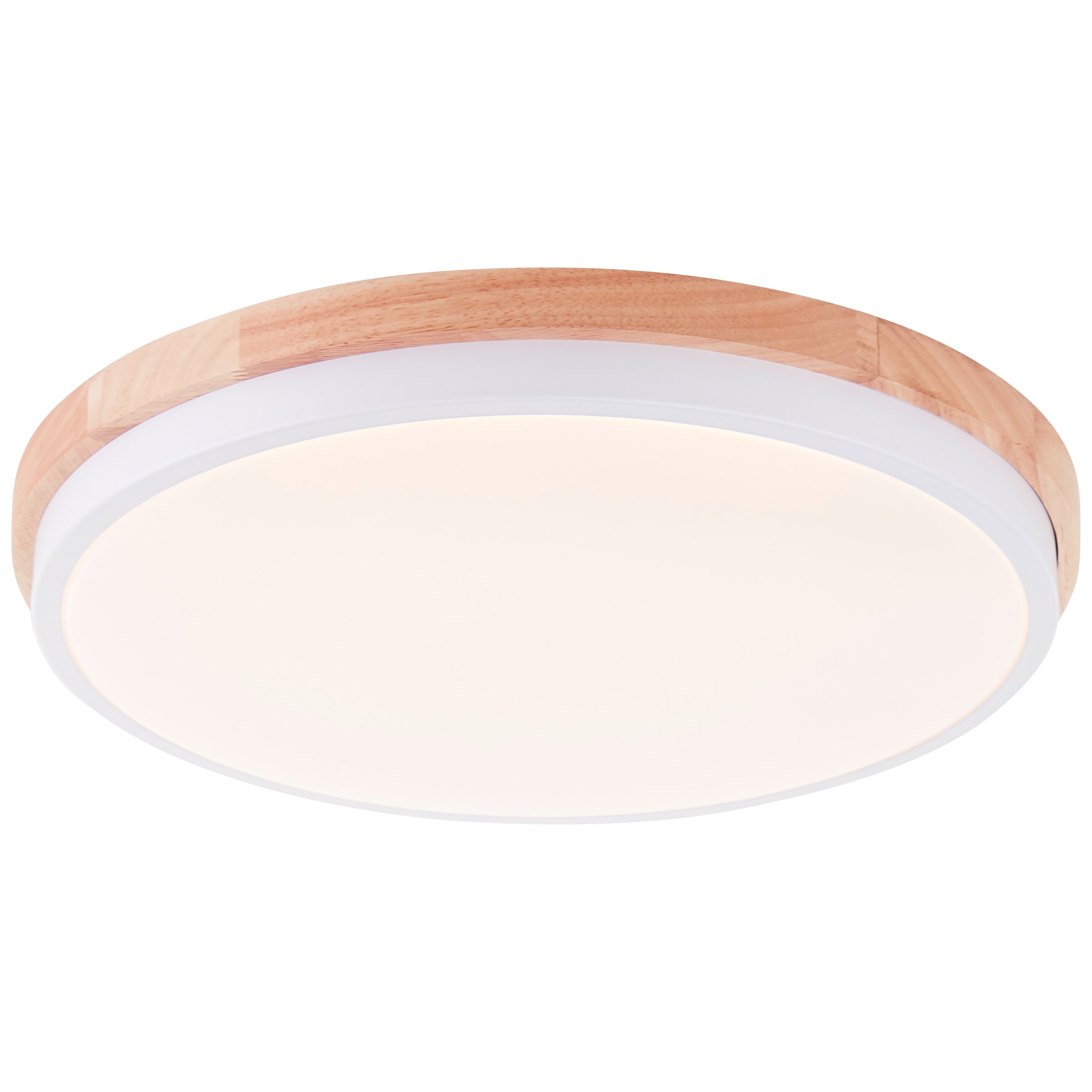 LED Deckenleuchte »Baarlo«, Ø 35 cm, 2400 lm, 3000 K, 3-Stufen dimmbar, Holz/Metall