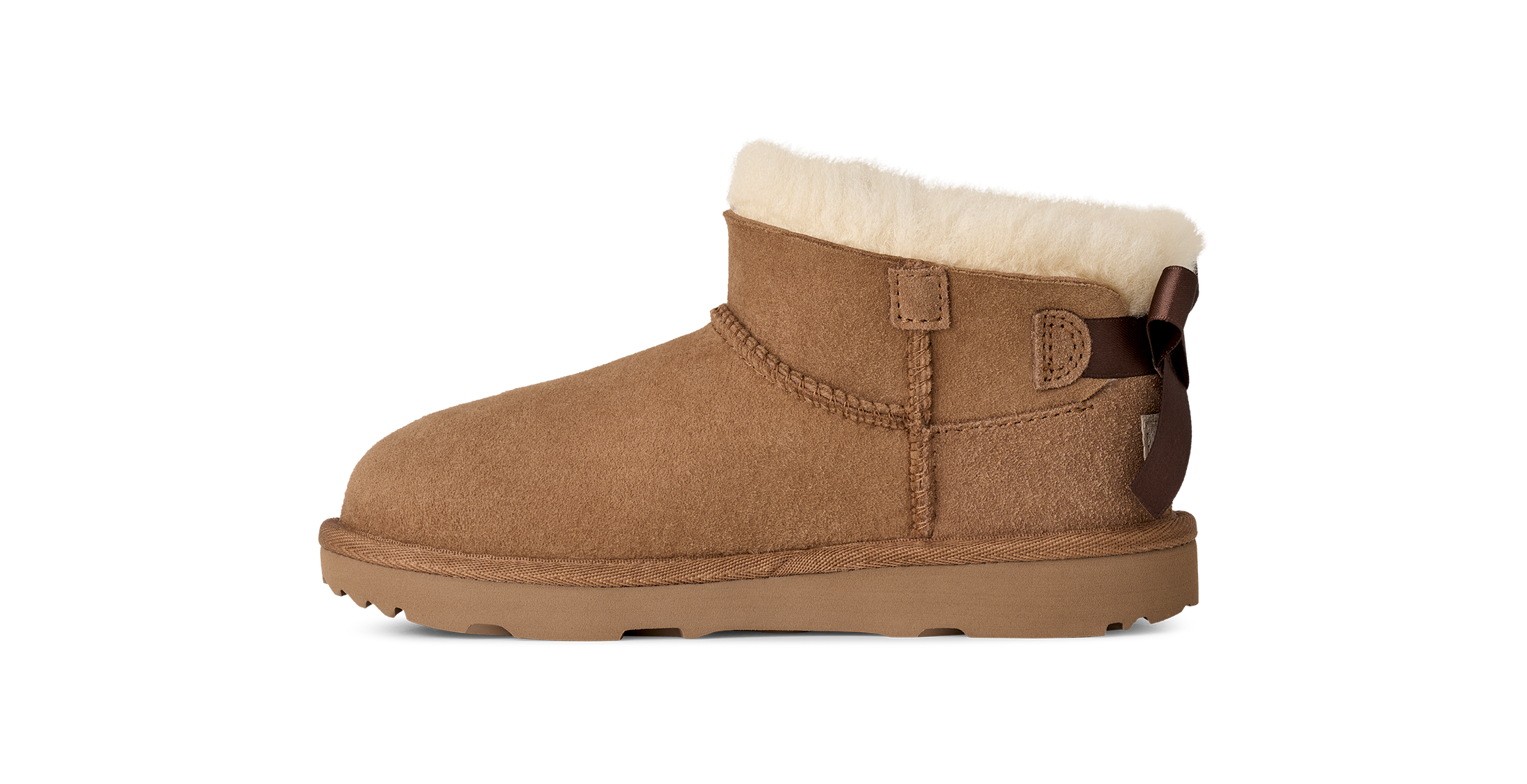 UGG Schlupfboots »K ULTRA MINI BAILEY BOW«  Winterboots mit kurzem Schaft und Ziernähten