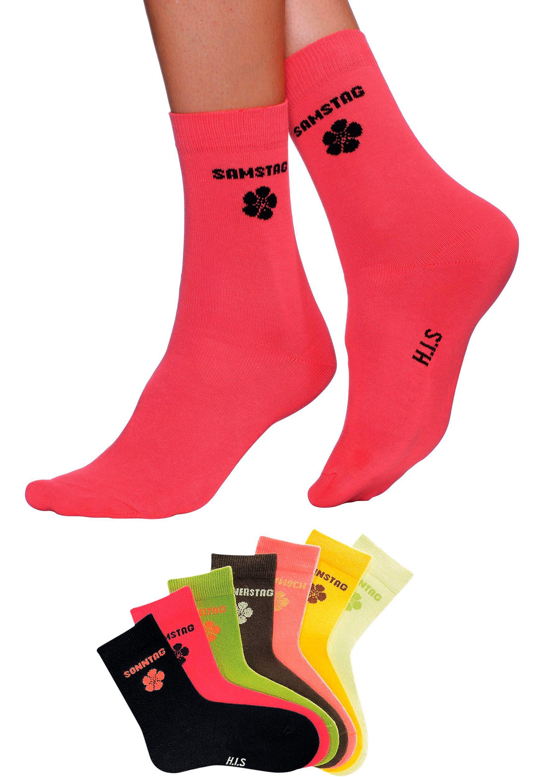 H.I.S Socken, (7 Paar), online Blumenmotiv für bei Kinder mit OTTO