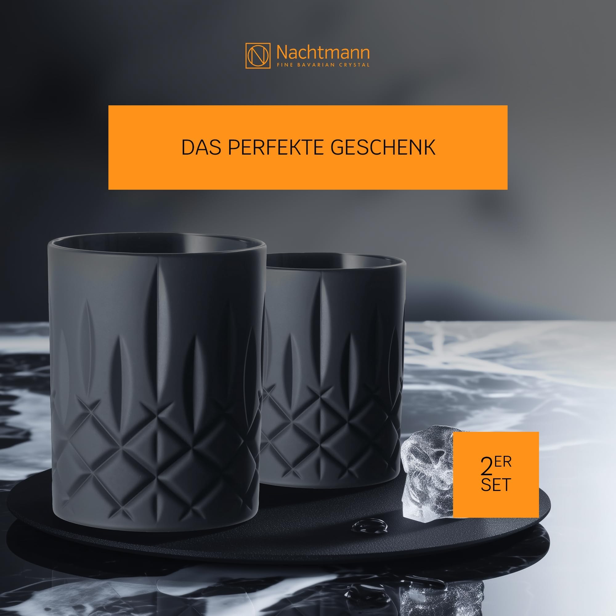 Nachtmann Whiskyglas »Whiskygläser Noblesse Black Edition 295 ml 2er Set schwarz«