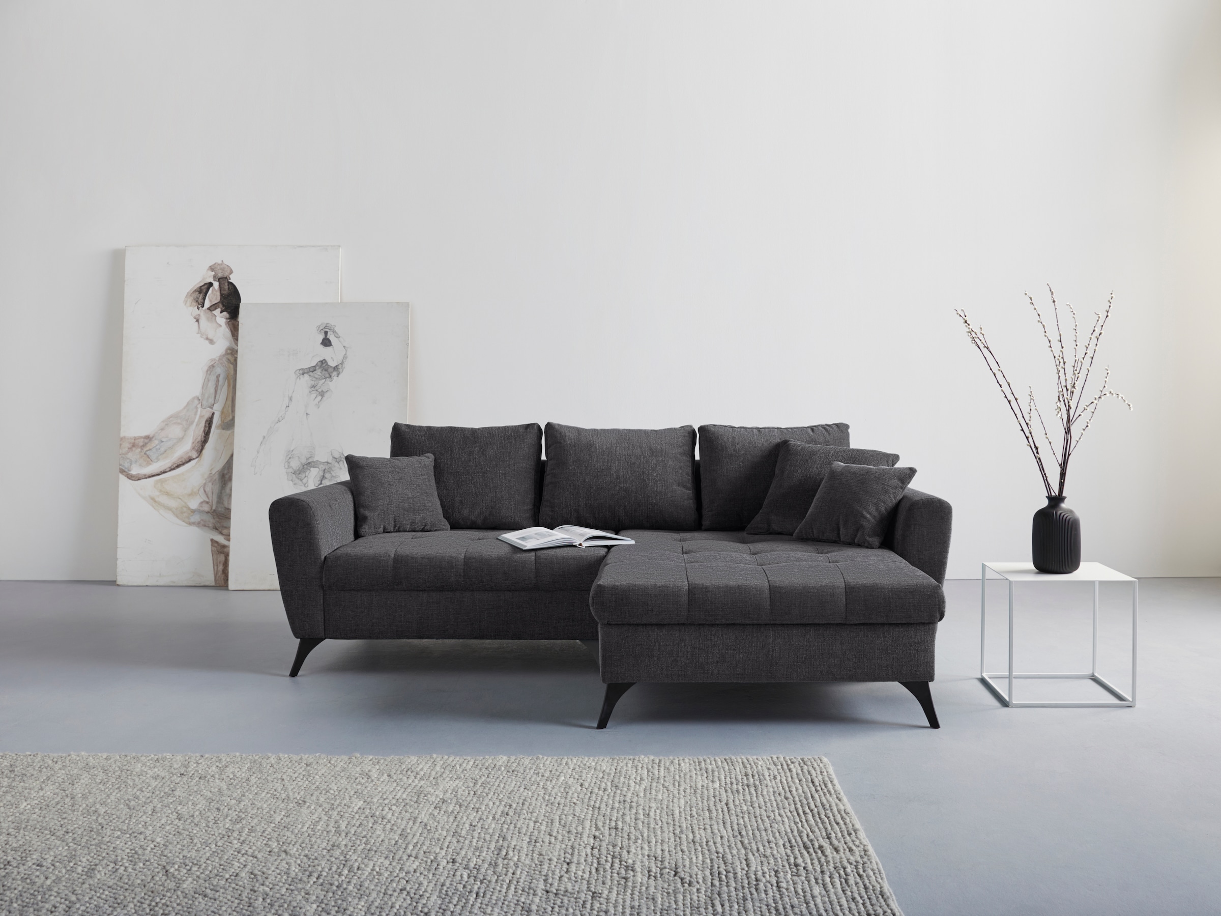 INOSIGN Ecksofa »Lörby L-Form«, Belastbarkeit bis 140kg pro Sitzplatz, auch mit Aqua clean-Bezug