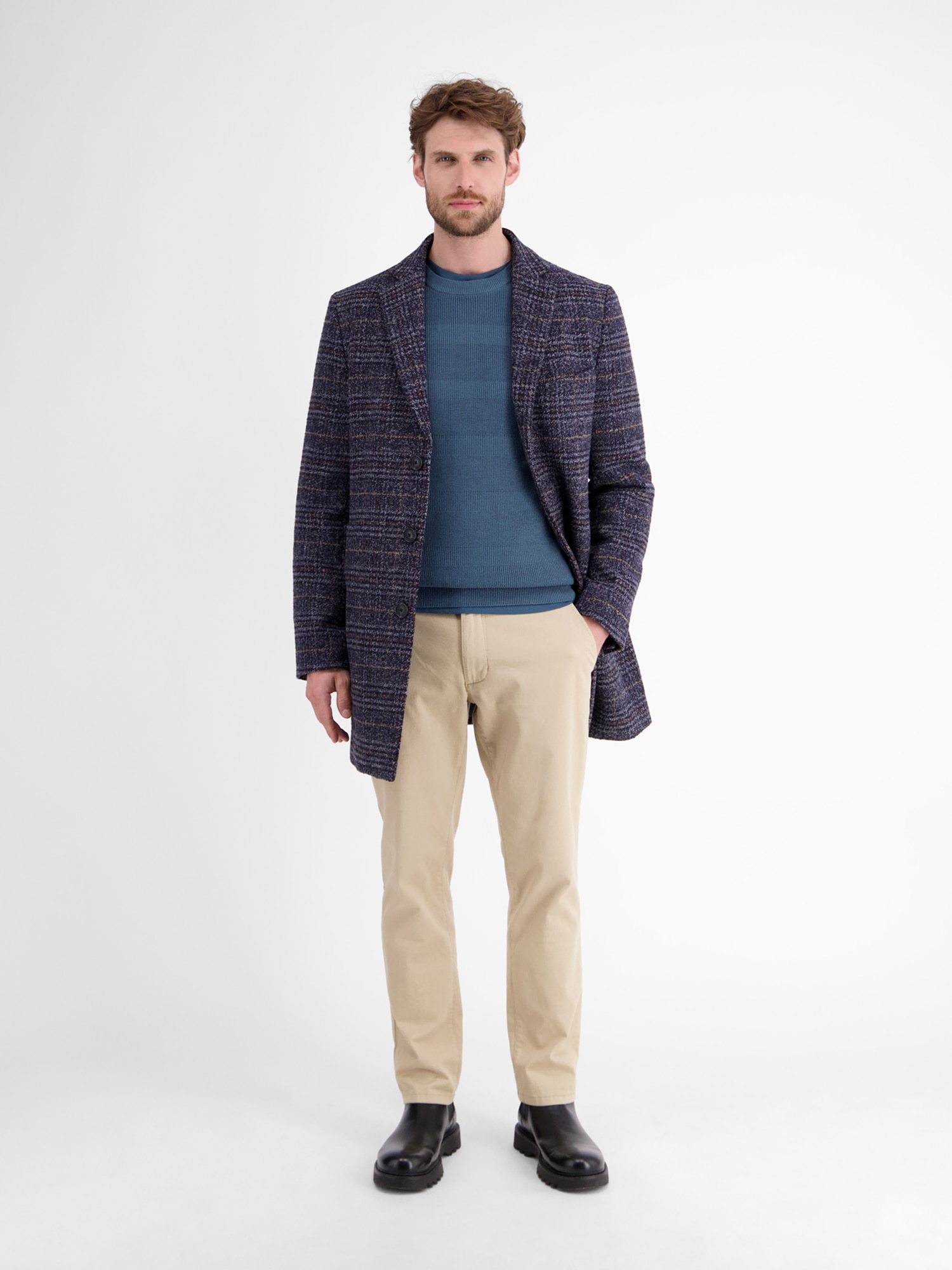 LERROS Strickpullover »LERROS Strickpullover für Herren, tonal gestreift«