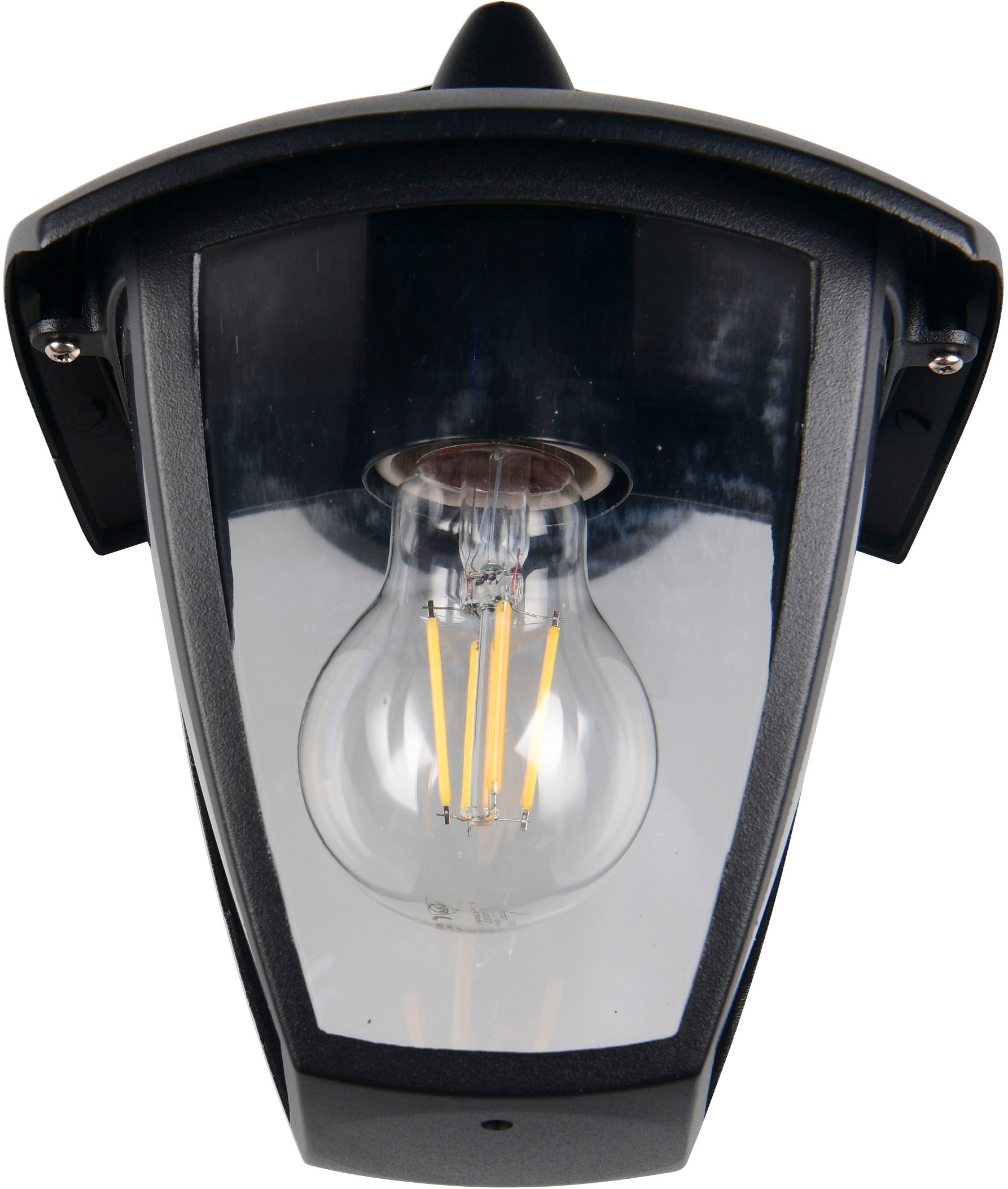 TRIO Leuchten Außen-Wandleuchte »VENTA, Laterne Hauswand Fassadenbeleuchtung, exkl 1x E27 max 10W, IP44« E27 1 Stk. warmweiß - kaltweiß Wandlampe Laternen-Optik, abwärts gerichtet, Schirm Kunststoff