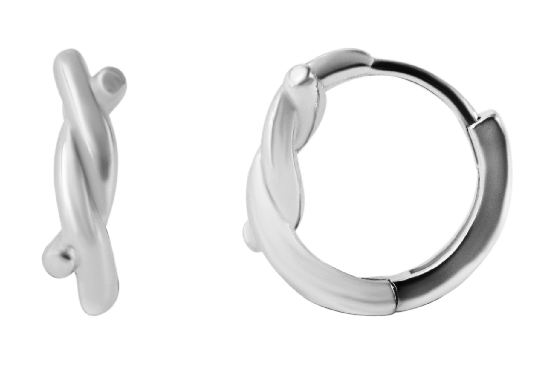 Adelia´s Paar Creolen »Damen Ohrringe ¿ Klappcreole aus 925 Silber«