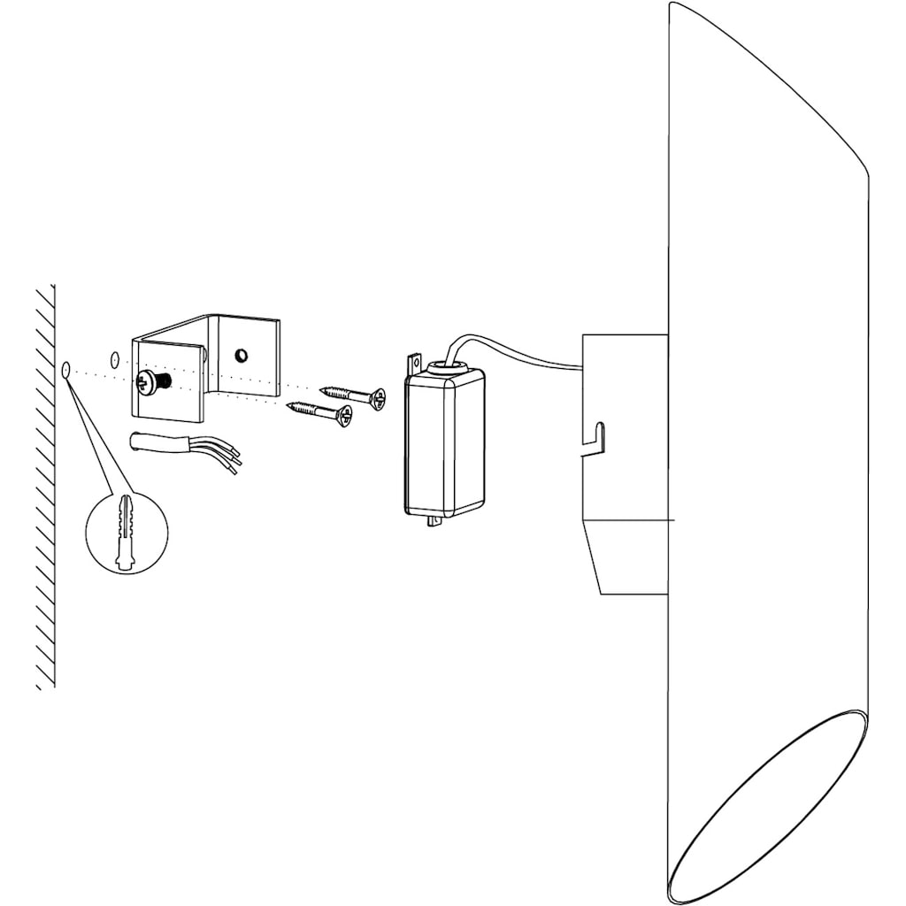 EGLO LED Außen-Wandleuchte »AGOLADA«, LED-Board, Warmweiß, edelstahl, weiß / L7,5 x H36 cm / inkl. 2 x LED-Platine (je 3,7W, 320lm, 3000K) / Außenlampe - IP44 spritzwassergeschützt - Wandlampe - Garten - Eingangsbereich - witterungsbeständig