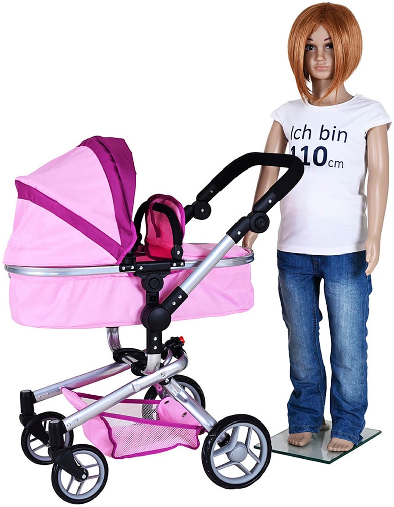 Knorrtoys® Kombi-Puppenwagen »Boonk, princess pink«, mit Wickeltasche