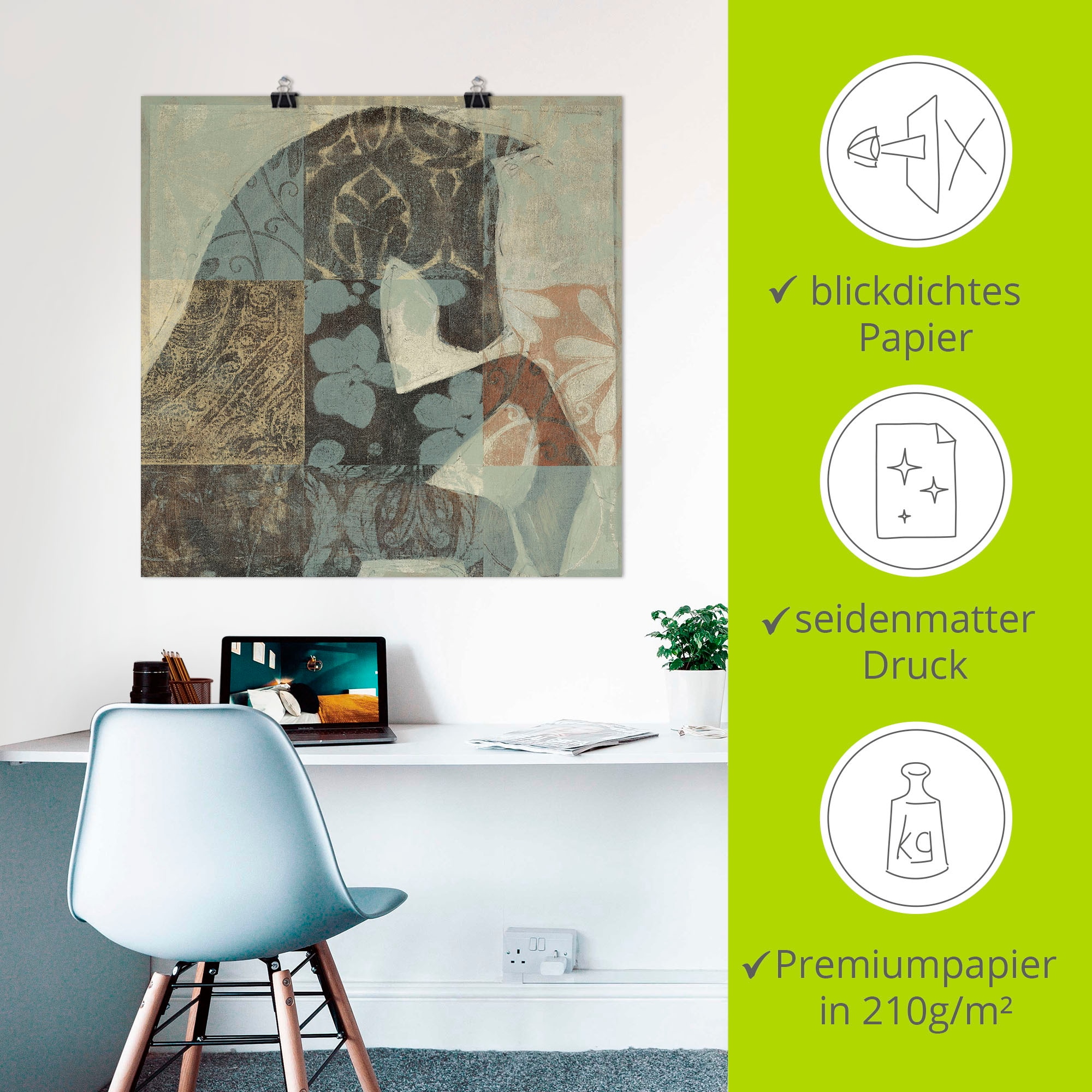 Artland Wandbild »Gemustertes Pferd II« Haustiere 1 Stk. tlg. als Leinwandbild, Poster in verschied. Größen