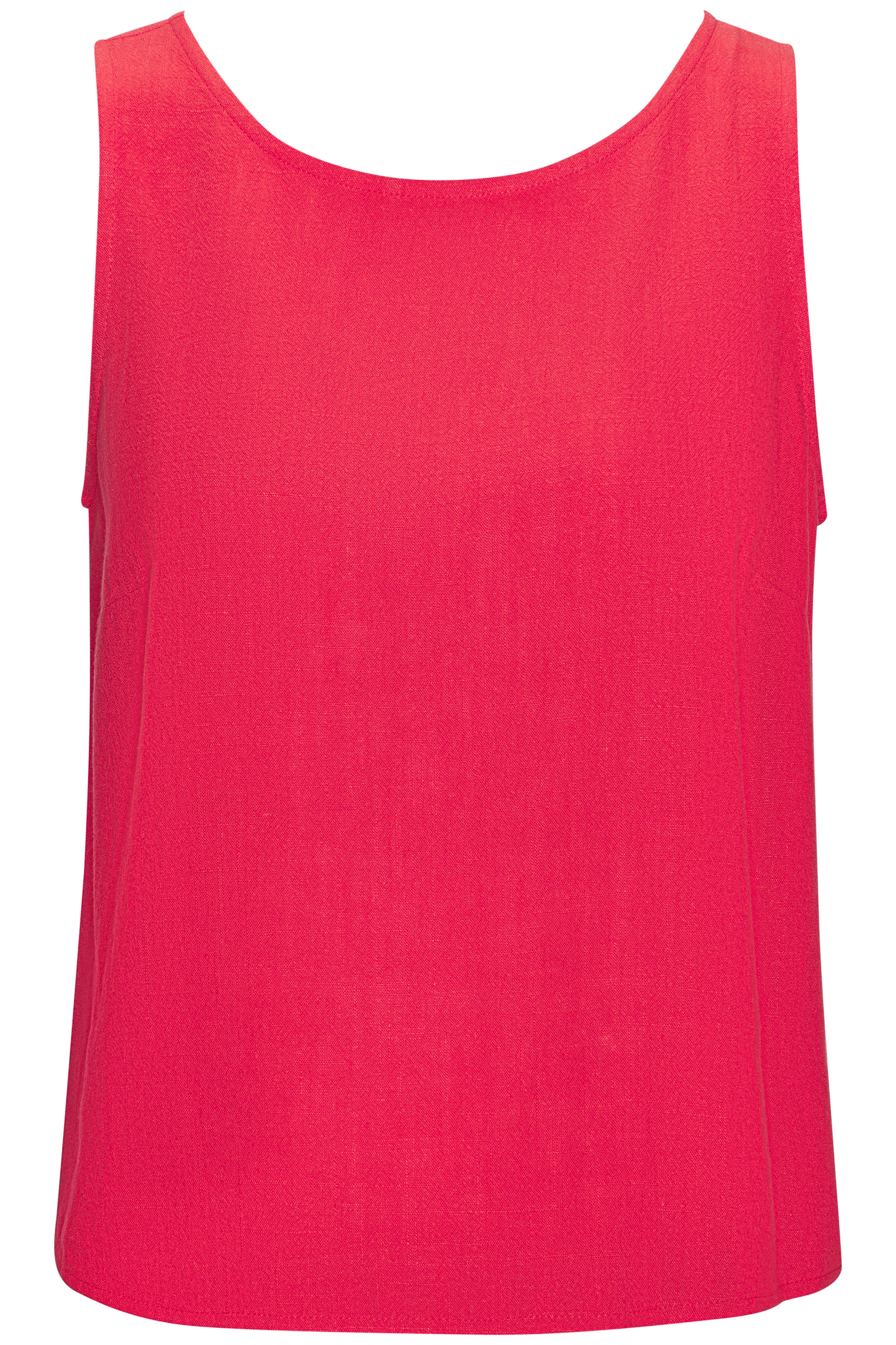 LASCANA Blusentop mit Leinenanteil, kurz geschnittenes Top