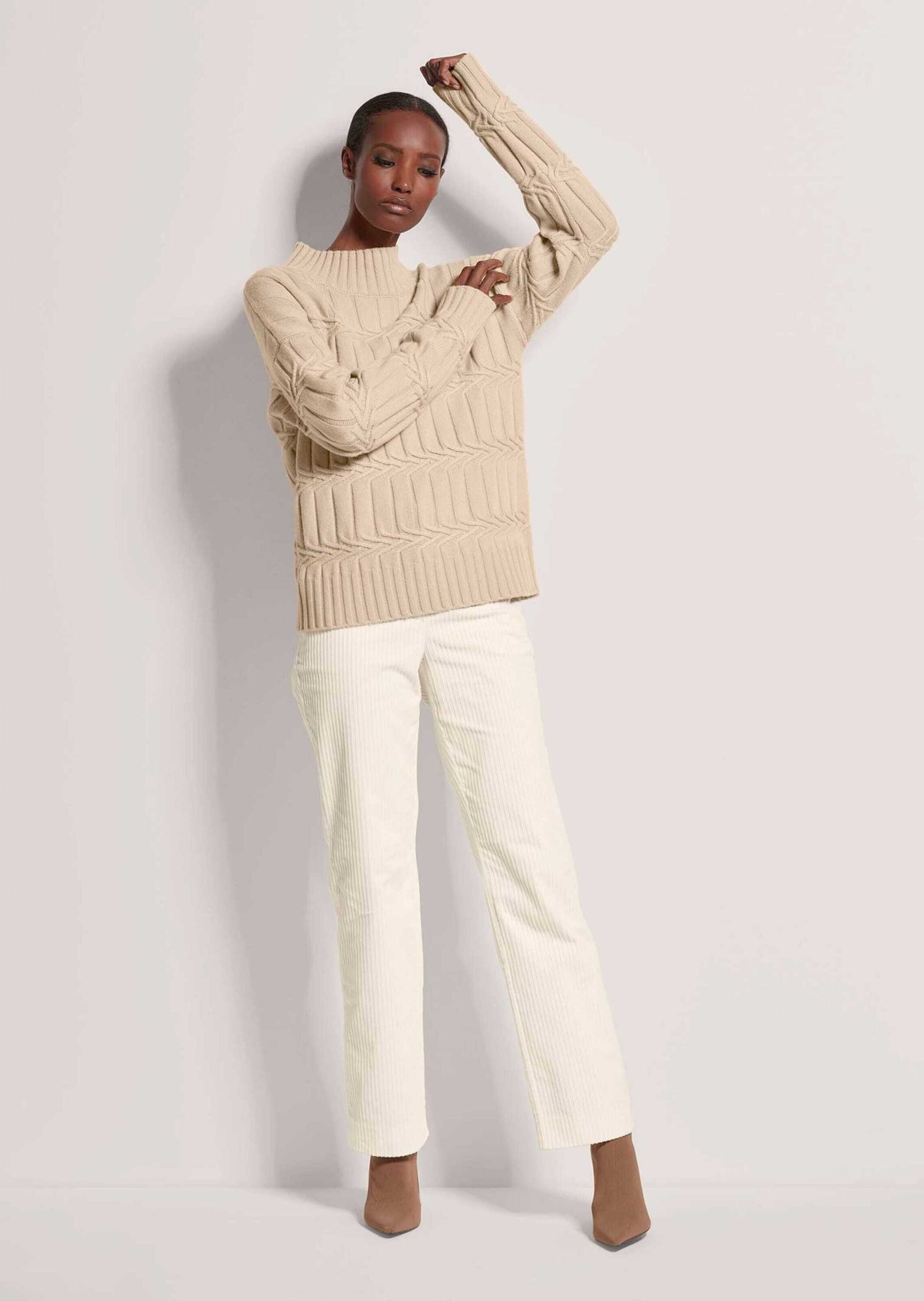 MADELEINE Longpullover »Strickpullover Eleganter Kaschmirpullover mit Stehkragen«