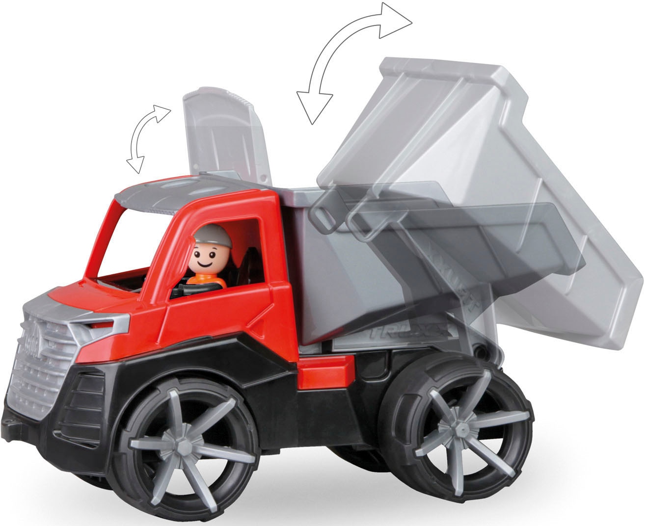 Lena® Spielzeug-Kipper »TRUXX², rot«, inlusive Spielfigur; Made in Europe
